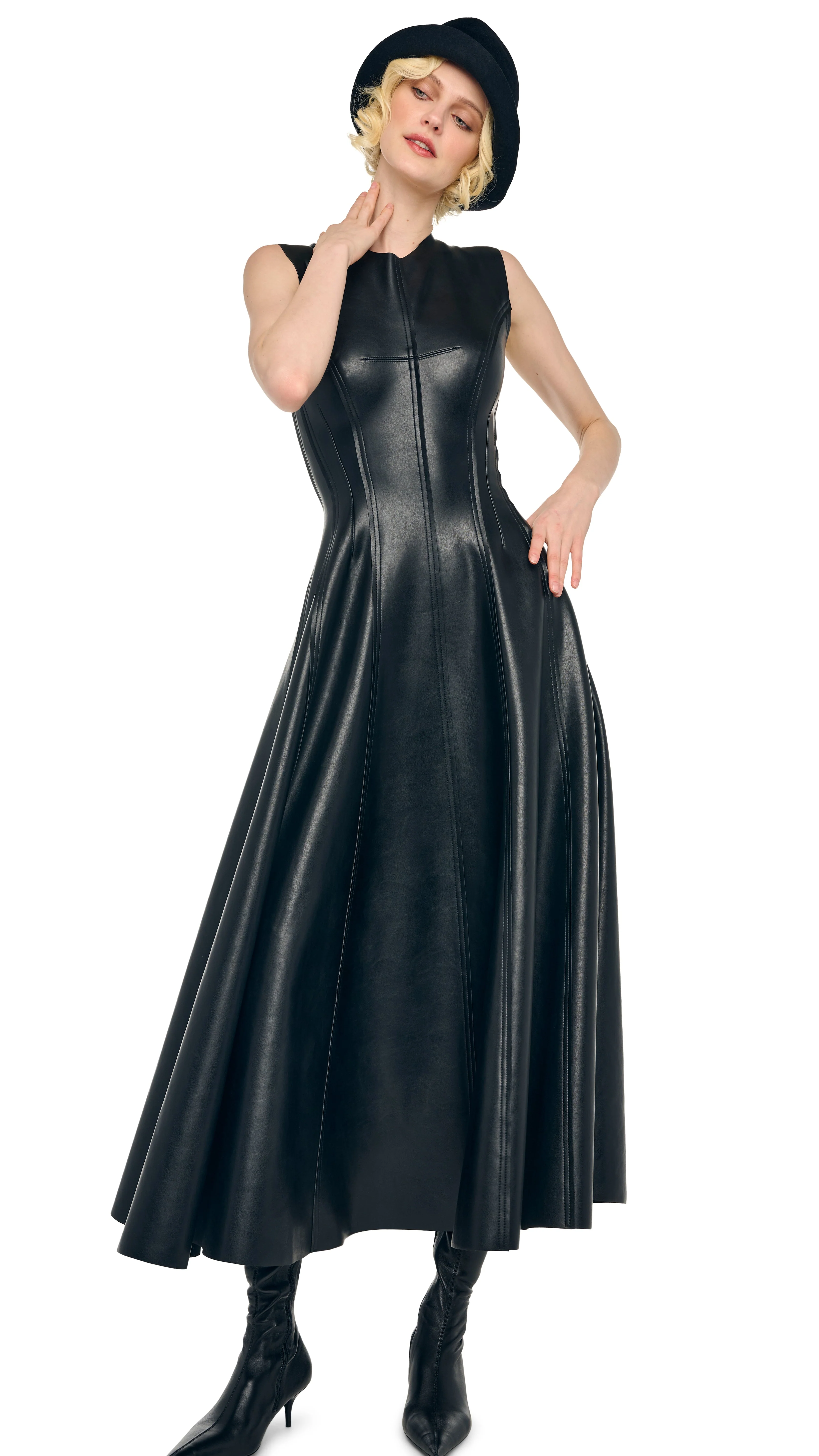 SLEEVELESS LONG GRACE DRESS - Image 4