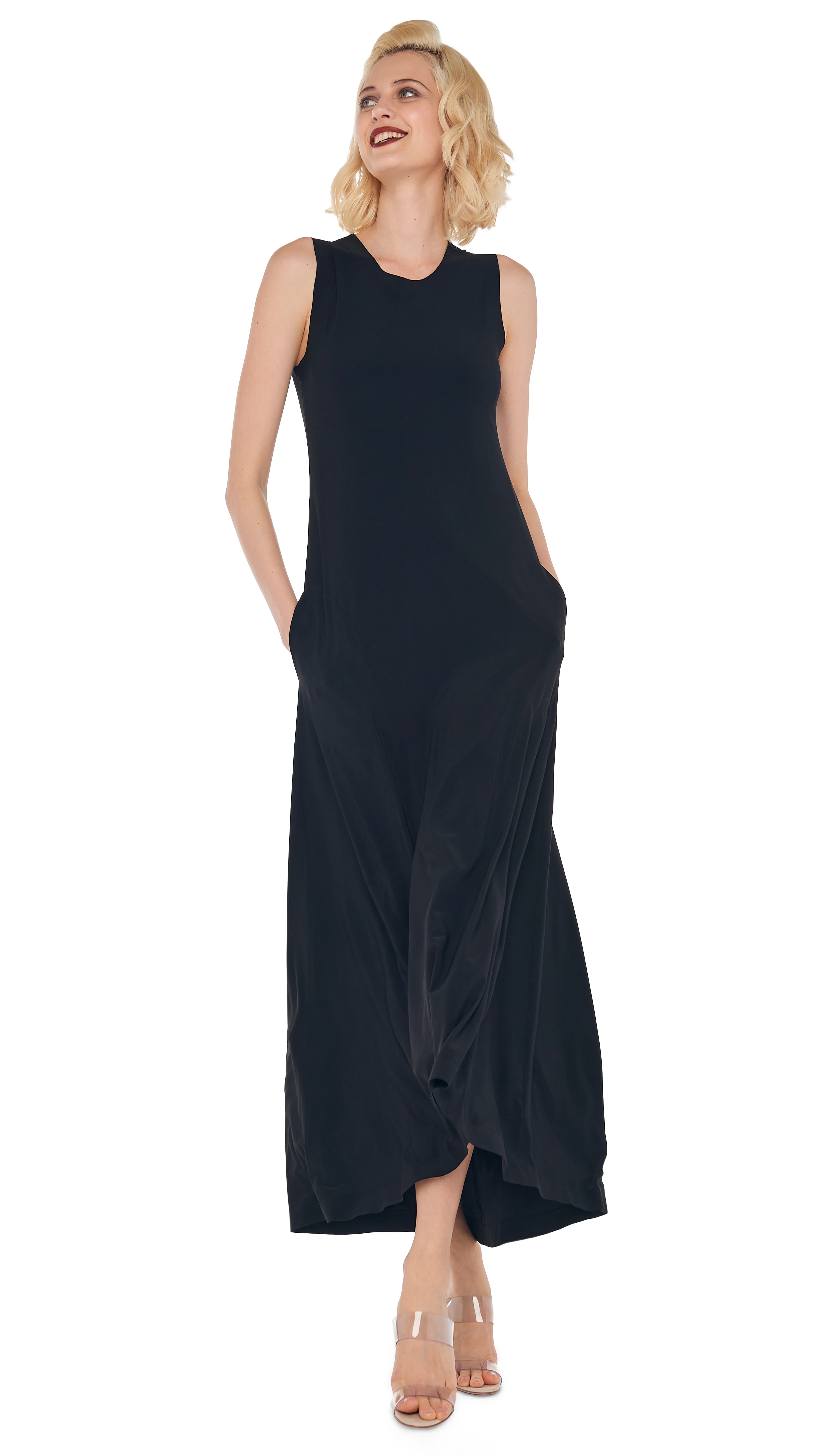 SLEEVELESS LONG SWING DRESS - Image 5