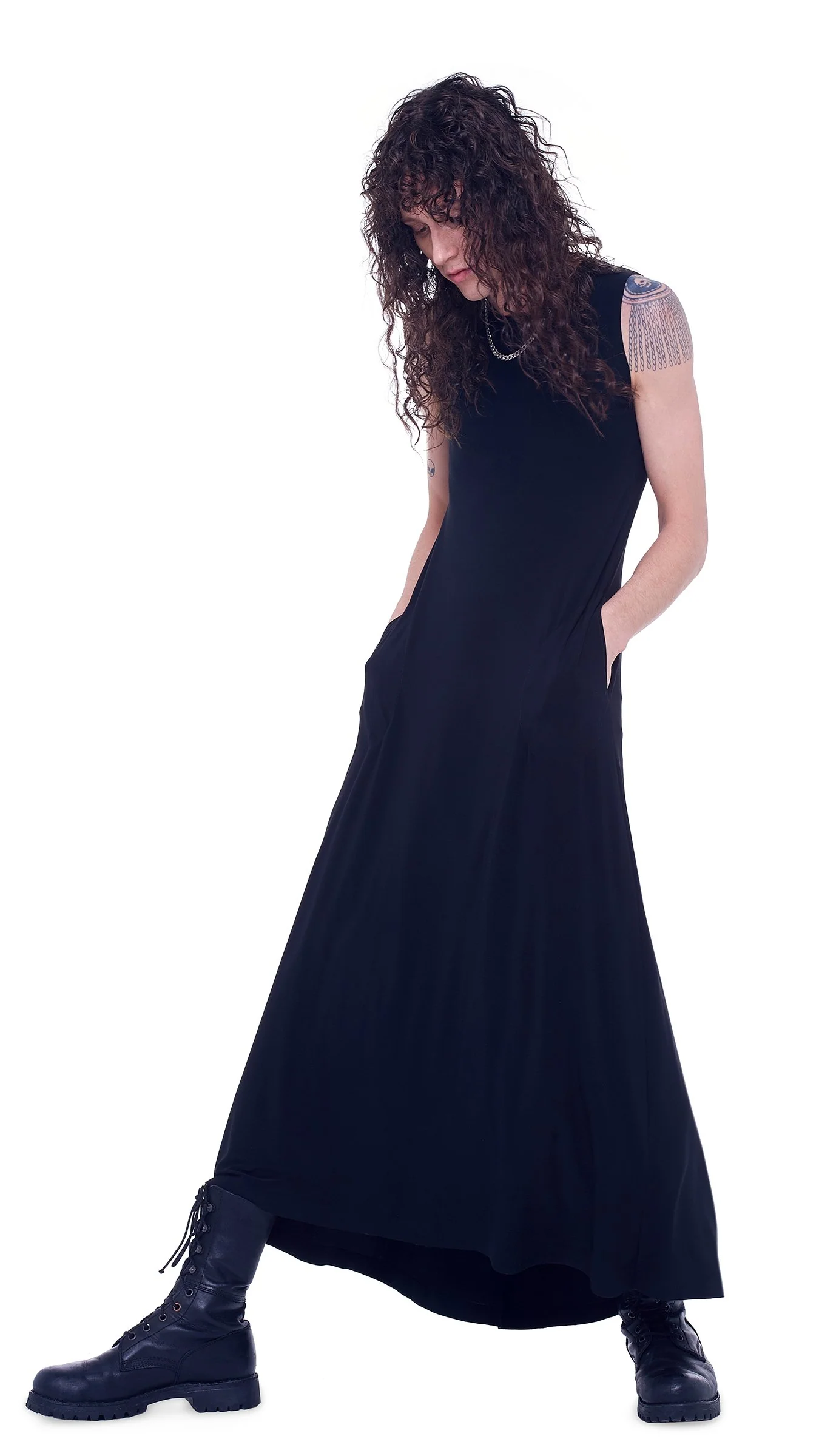 SLEEVELESS LONG SWING DRESS - Image 9