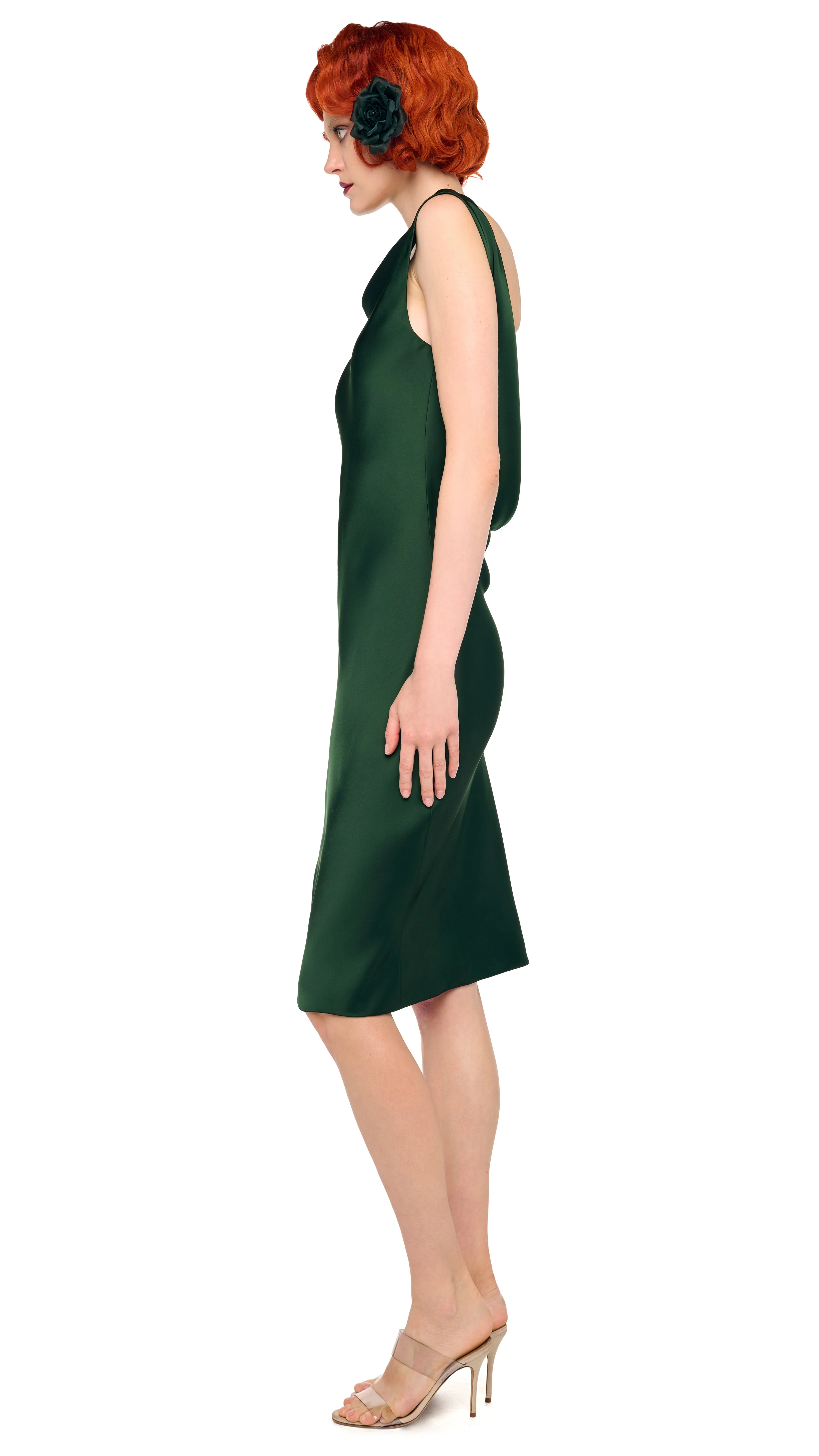 SLEEVELESS LOW BACK DRAPE DRESS - Image 2