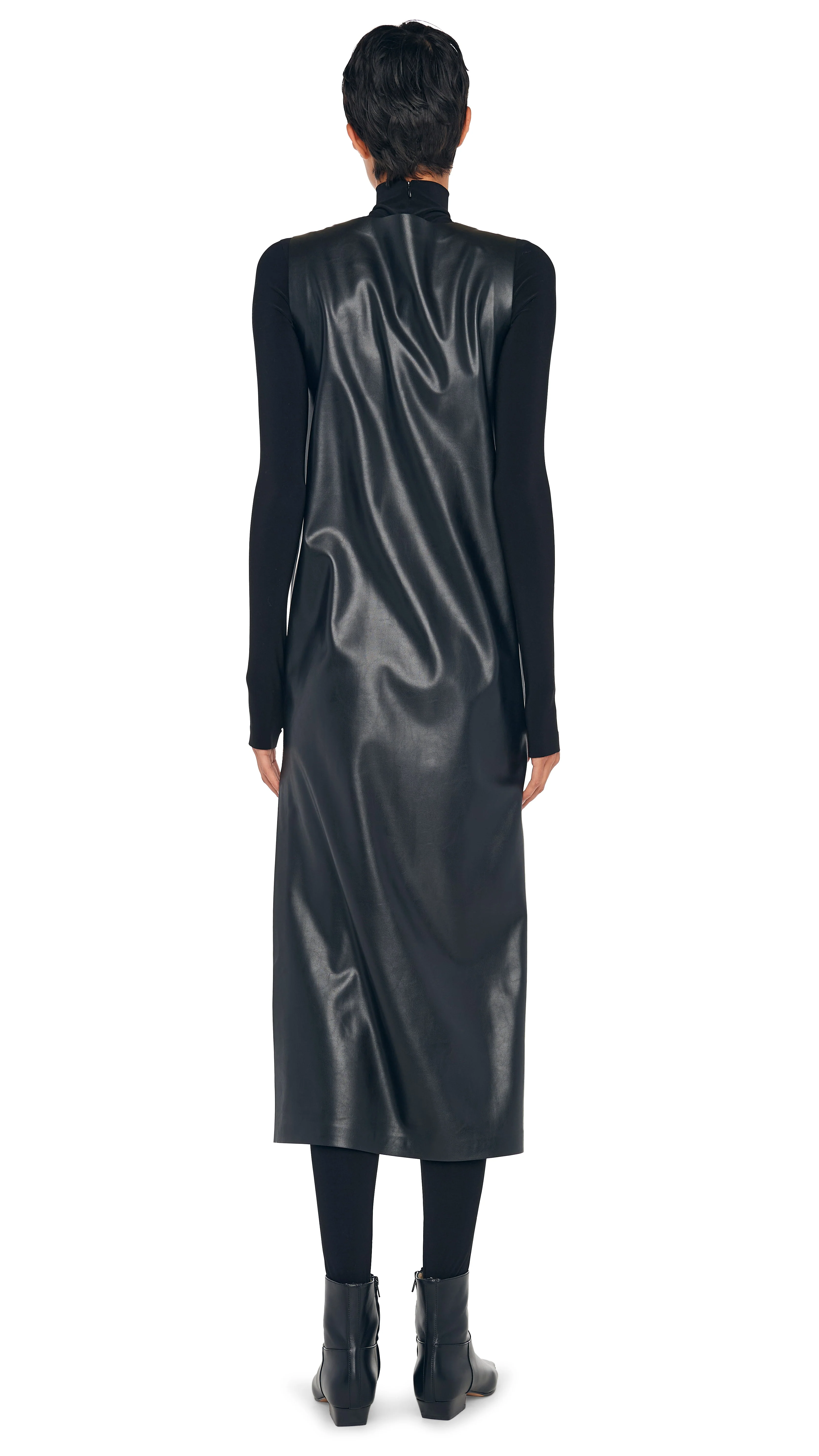 SLEEVELESS TAILORED SIDE SLIT DRESS - Image 4