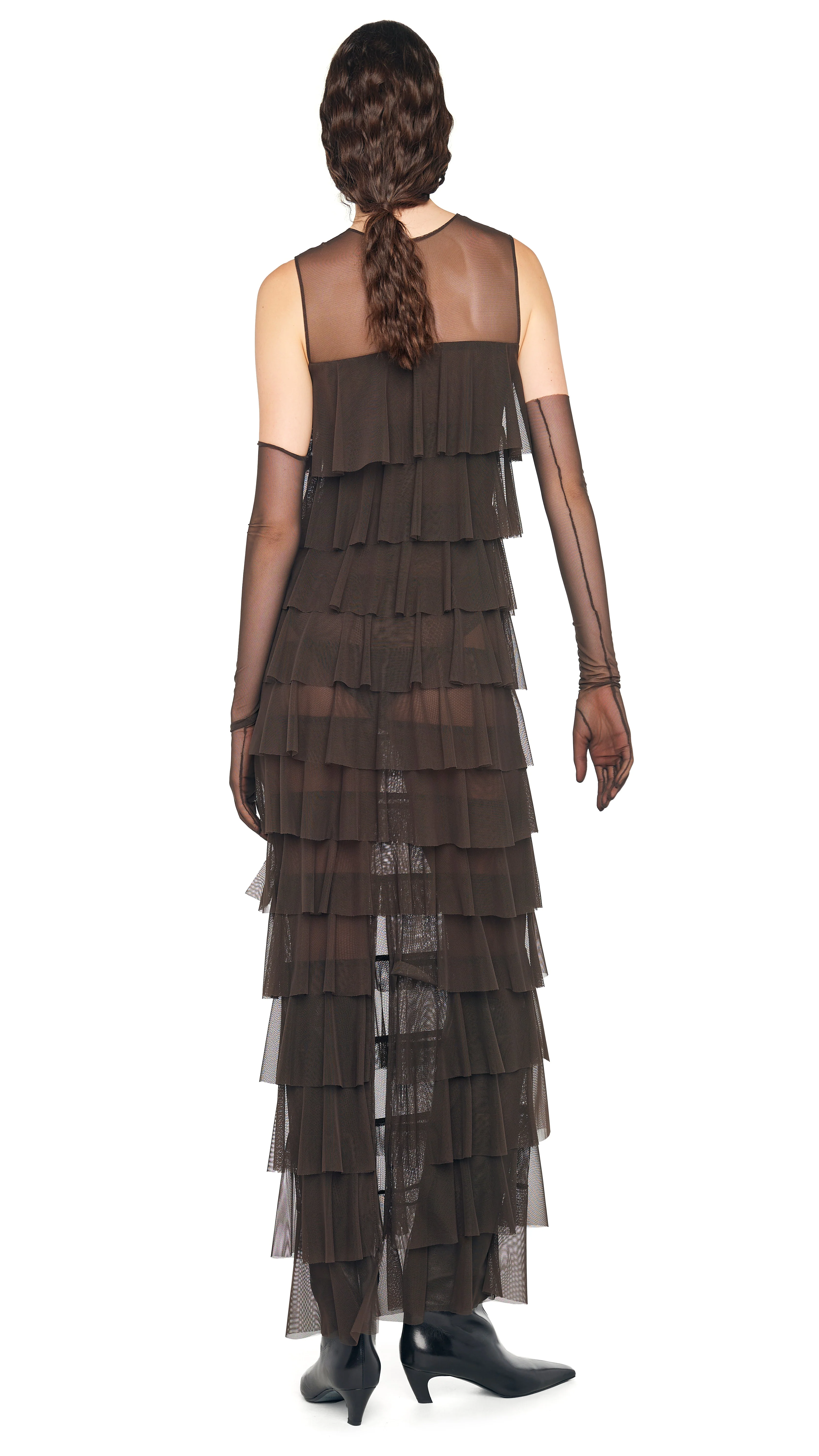 SLEEVELESS TIERED RUFFLE GOWN - Image 3