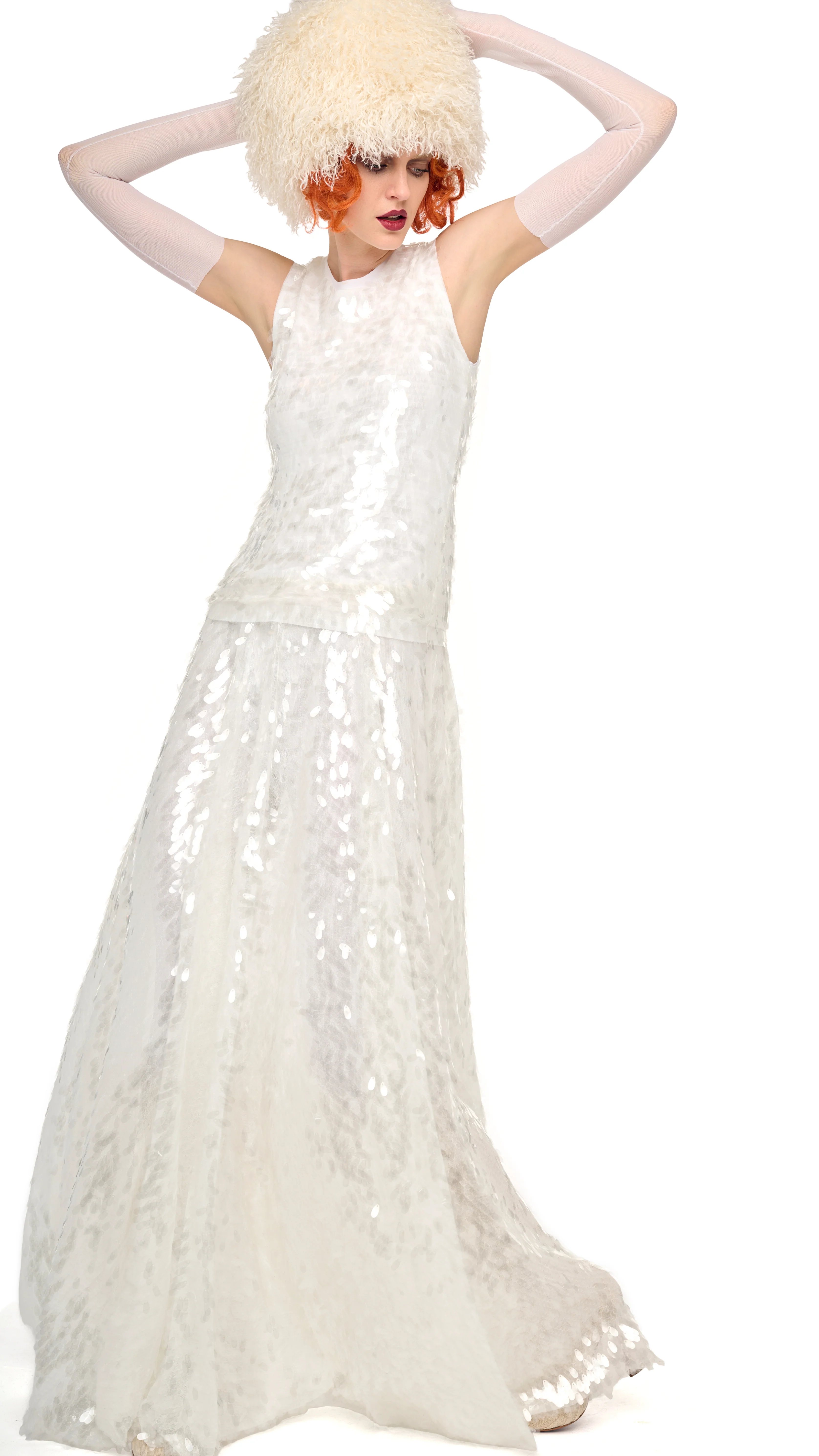 SLEEVELESS TOP / LONG FLARED GOWN - Image 7