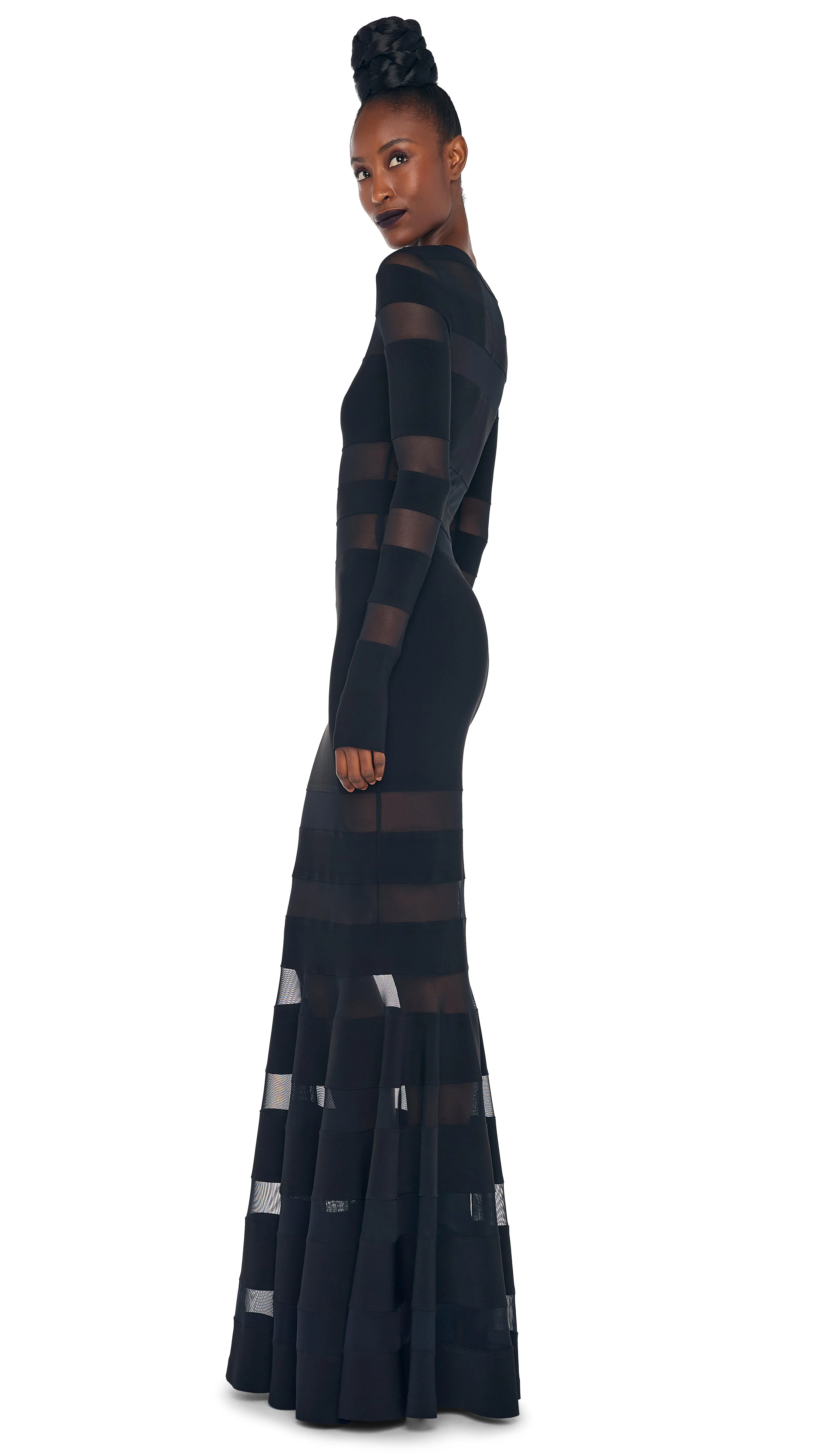 SPLICED DRESS FISHTAIL GOWN - Image 2