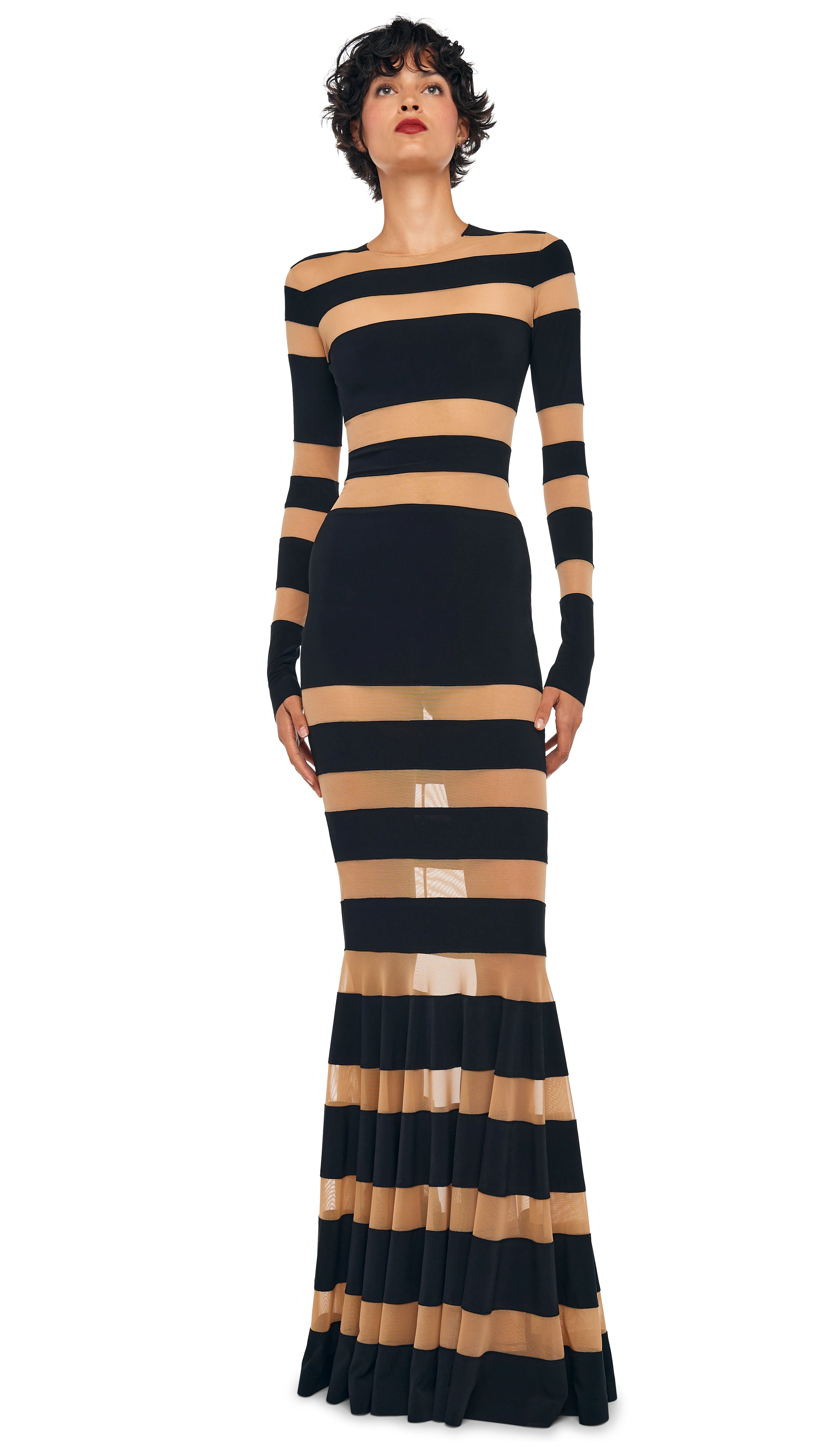 SPLICED DRESS FISHTAIL GOWN - Image 2