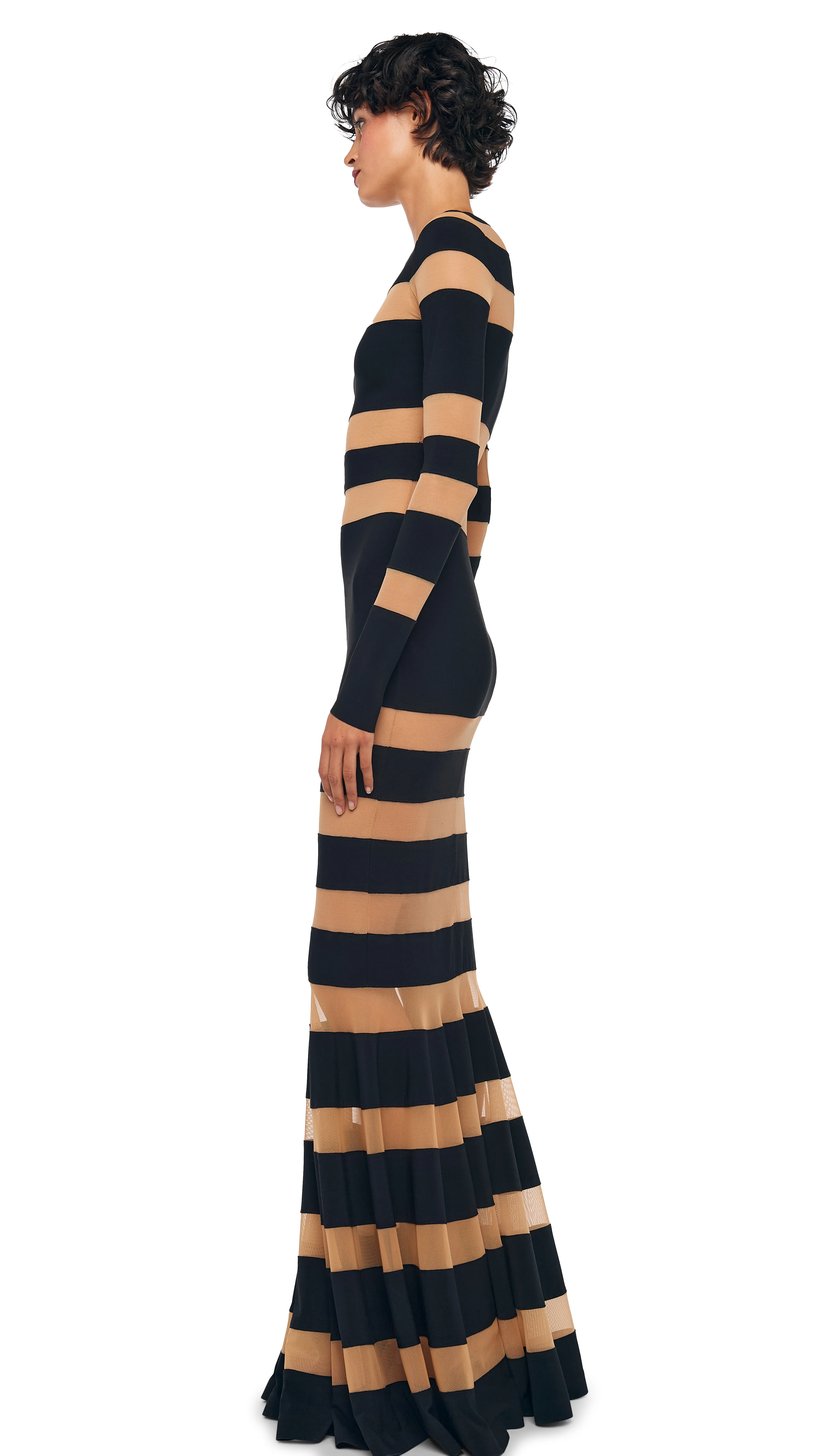 SPLICED DRESS FISHTAIL GOWN - Image 3