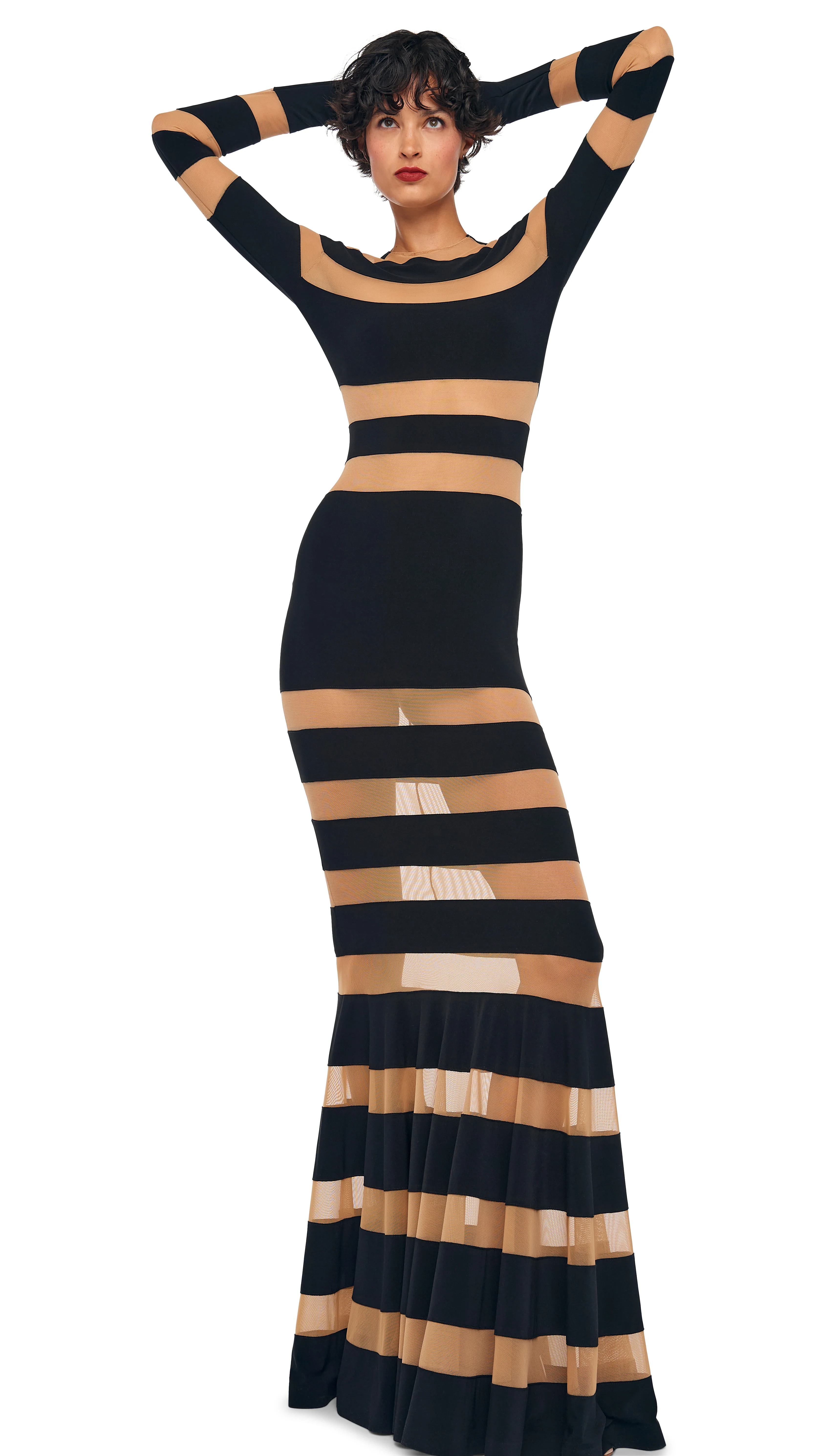 SPLICED DRESS FISHTAIL GOWN - Image 5