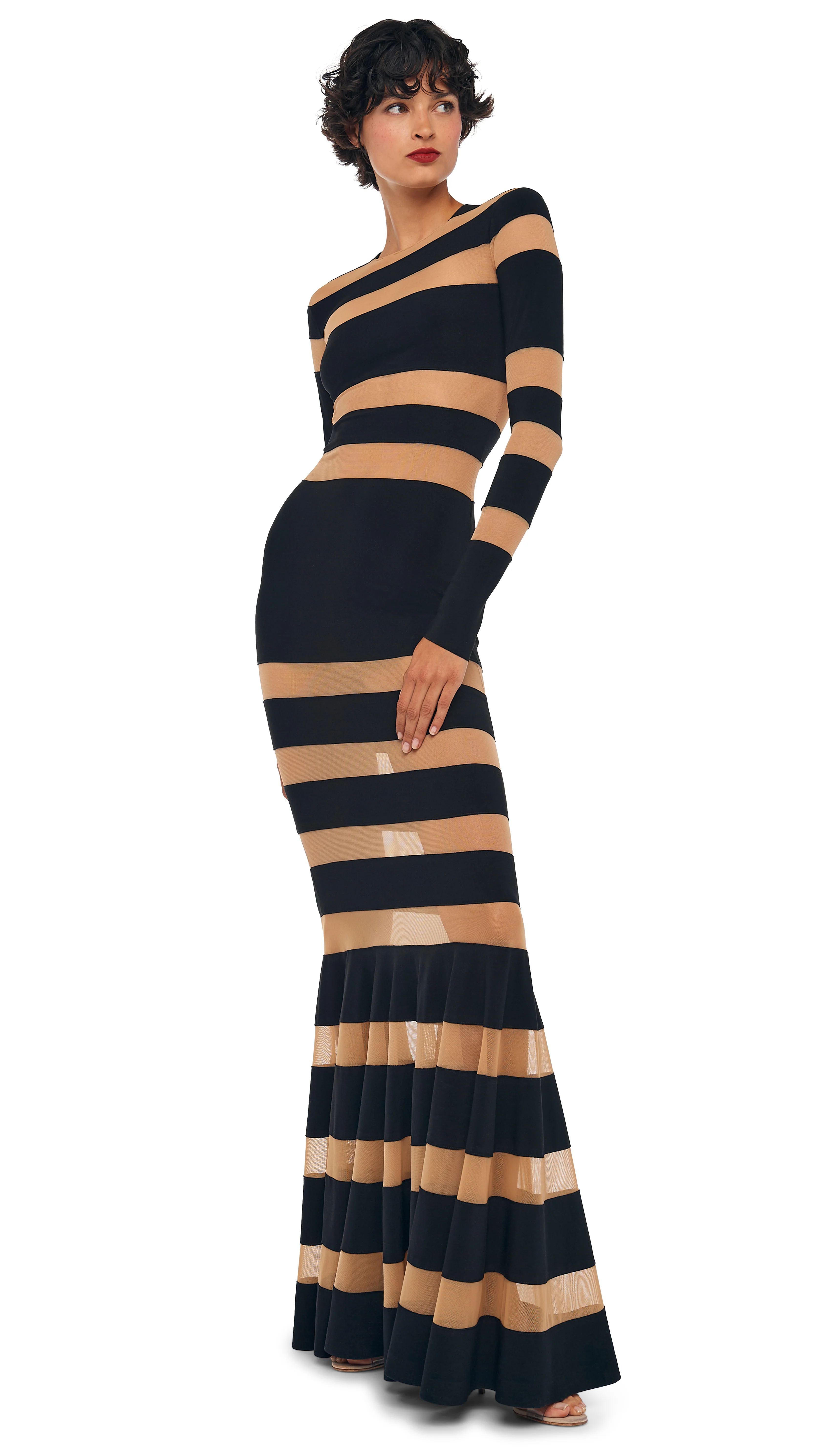 SPLICED DRESS FISHTAIL GOWN - Image 6