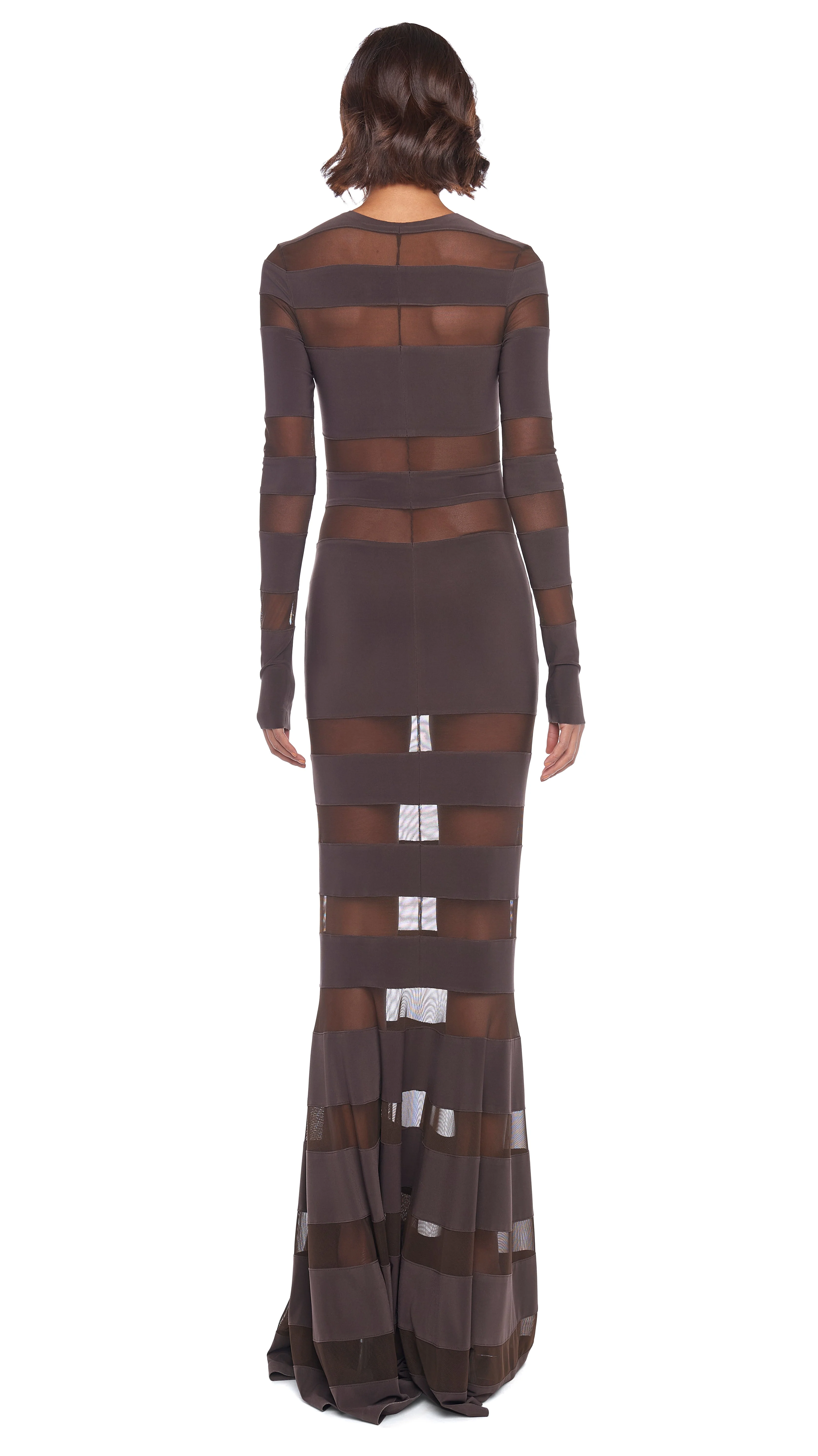 SPLICED DRESS FISHTAIL GOWN - Image 3