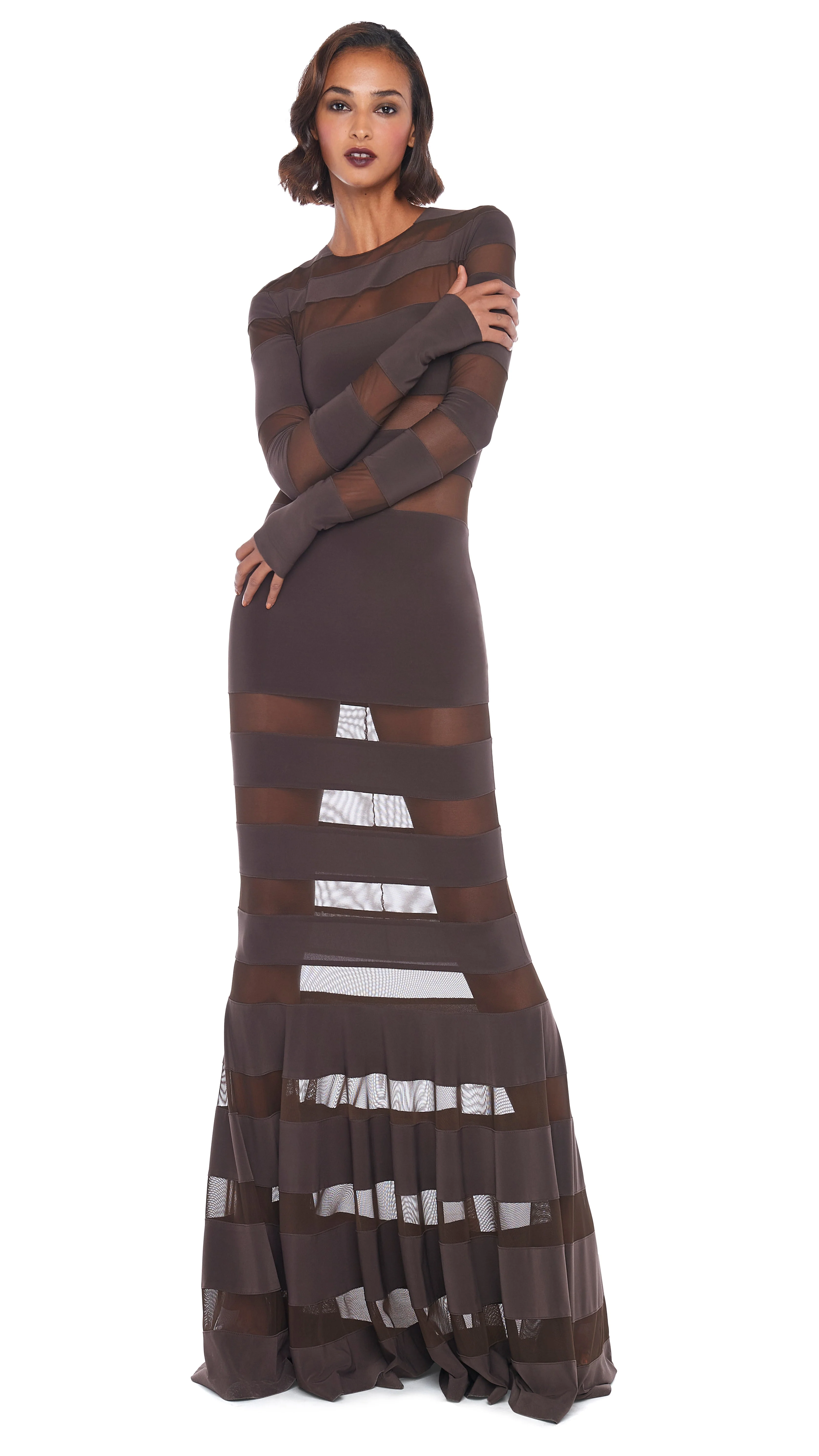 SPLICED DRESS FISHTAIL GOWN - Image 6