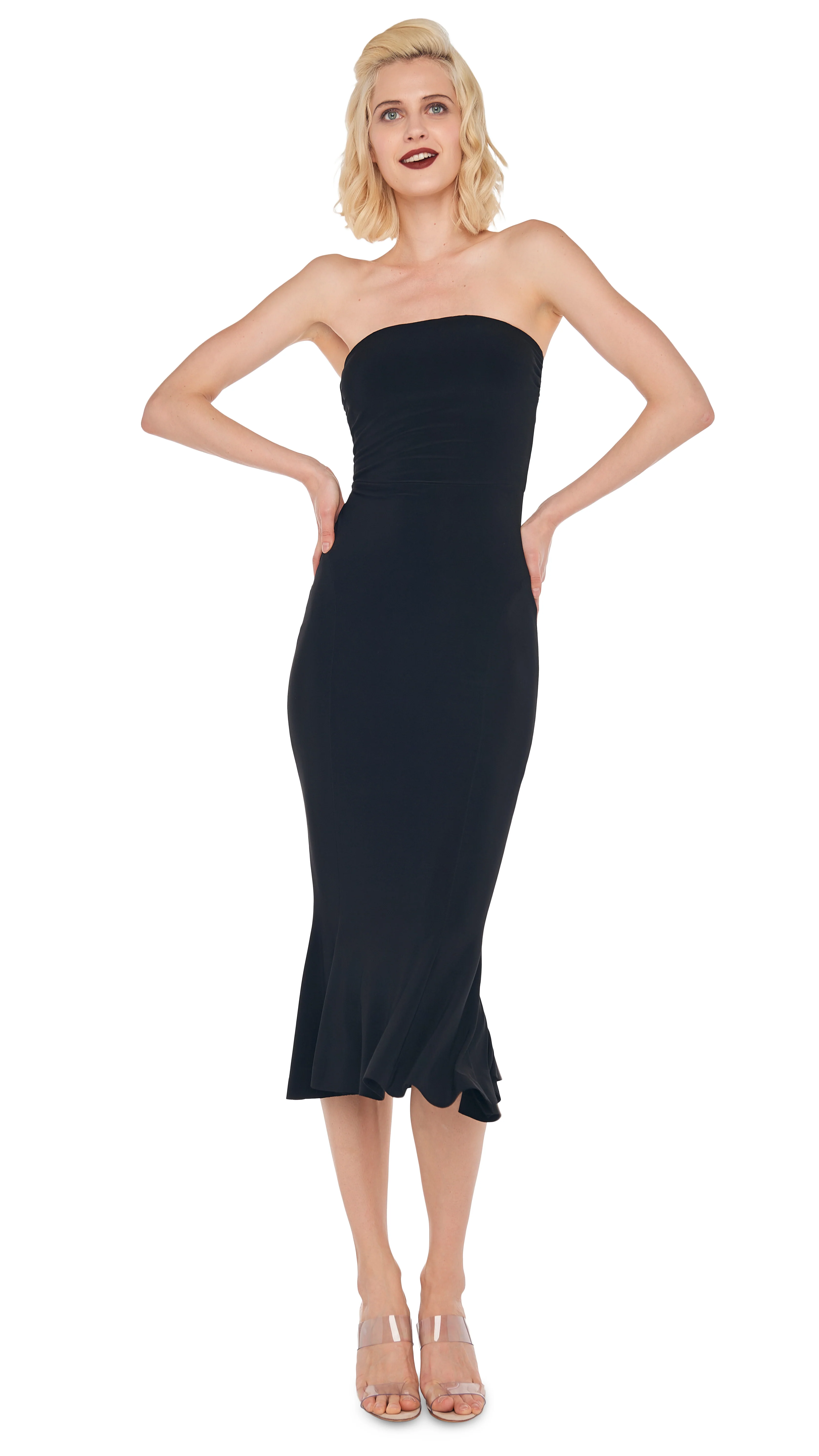 STRAPLESS FISHTAIL DRESS - Image 5