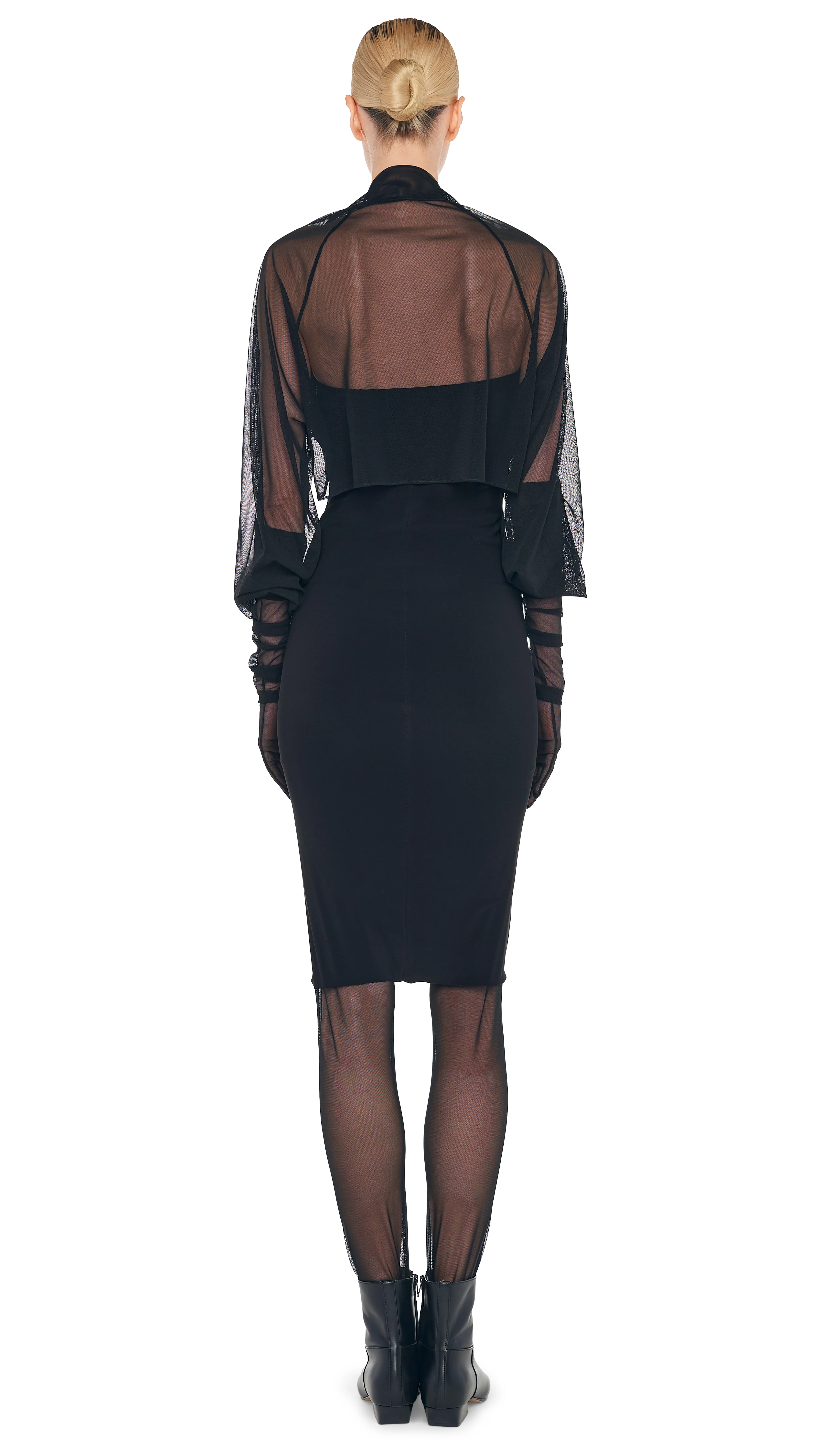 STRAPLESS SHIRRED FRONT DRESS TO KNEE - Image 10