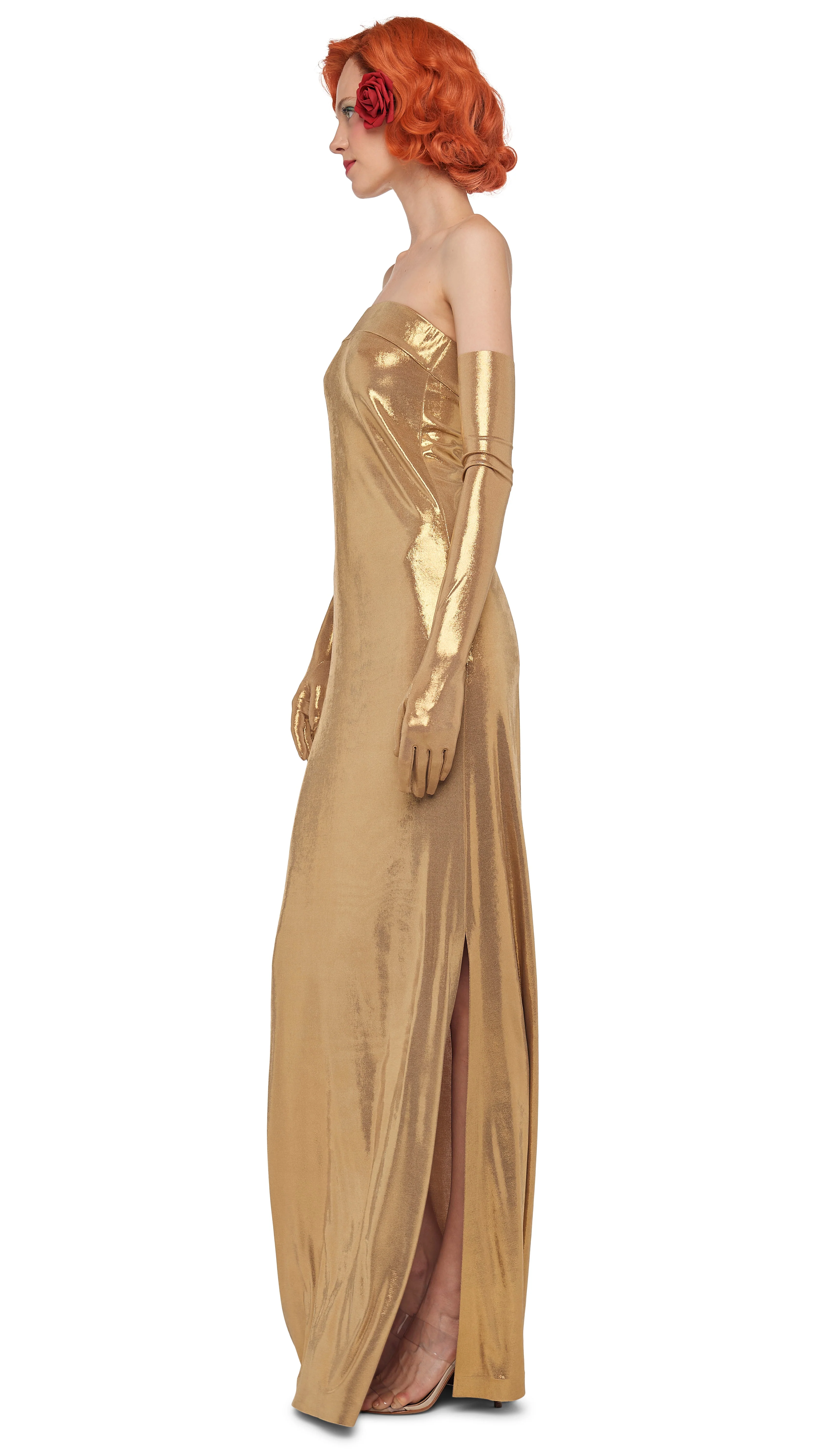 STRAPLESS TAILORED SIDE SLIT GOWN - Image 2