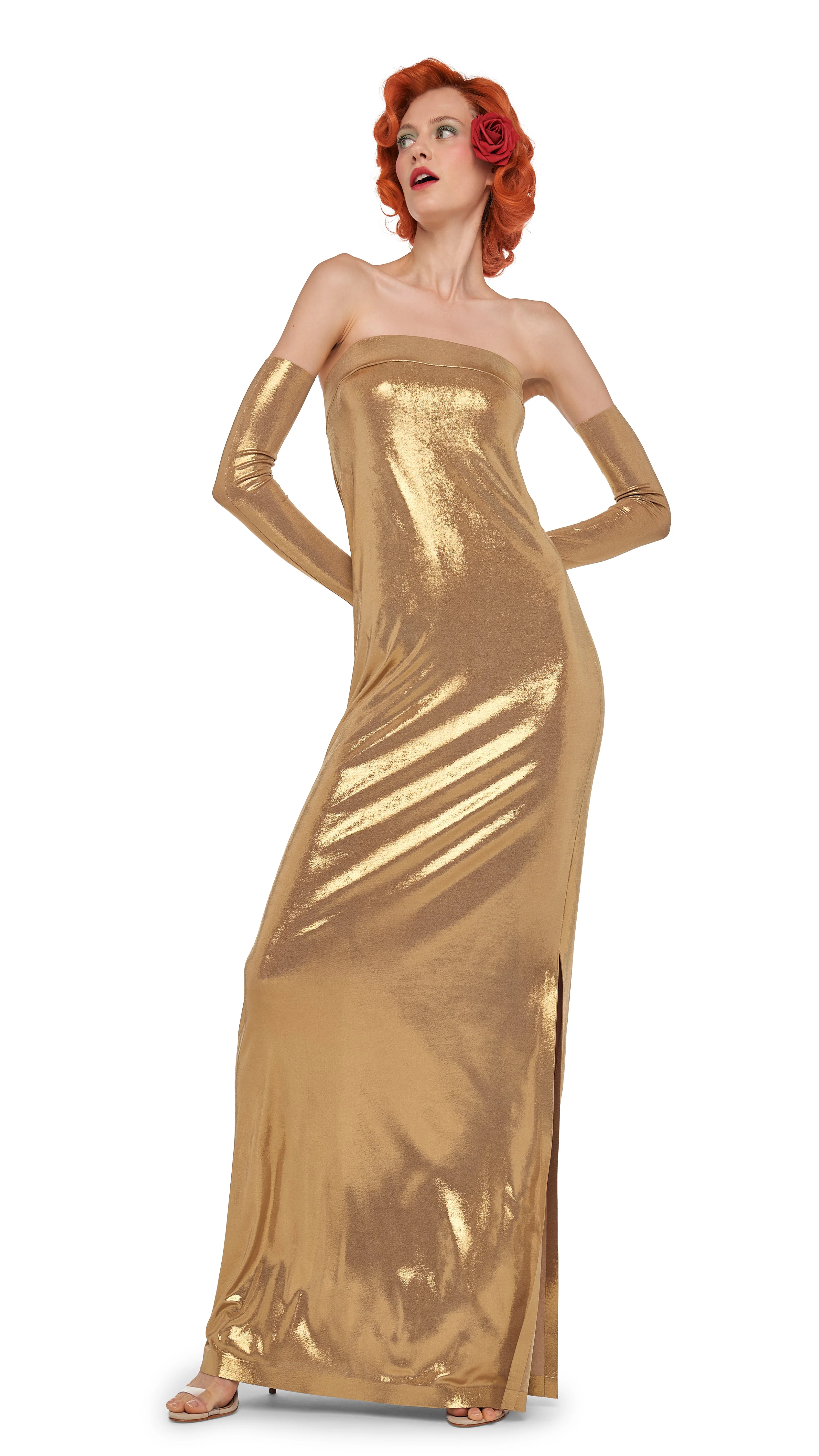 STRAPLESS TAILORED SIDE SLIT GOWN - Image 4