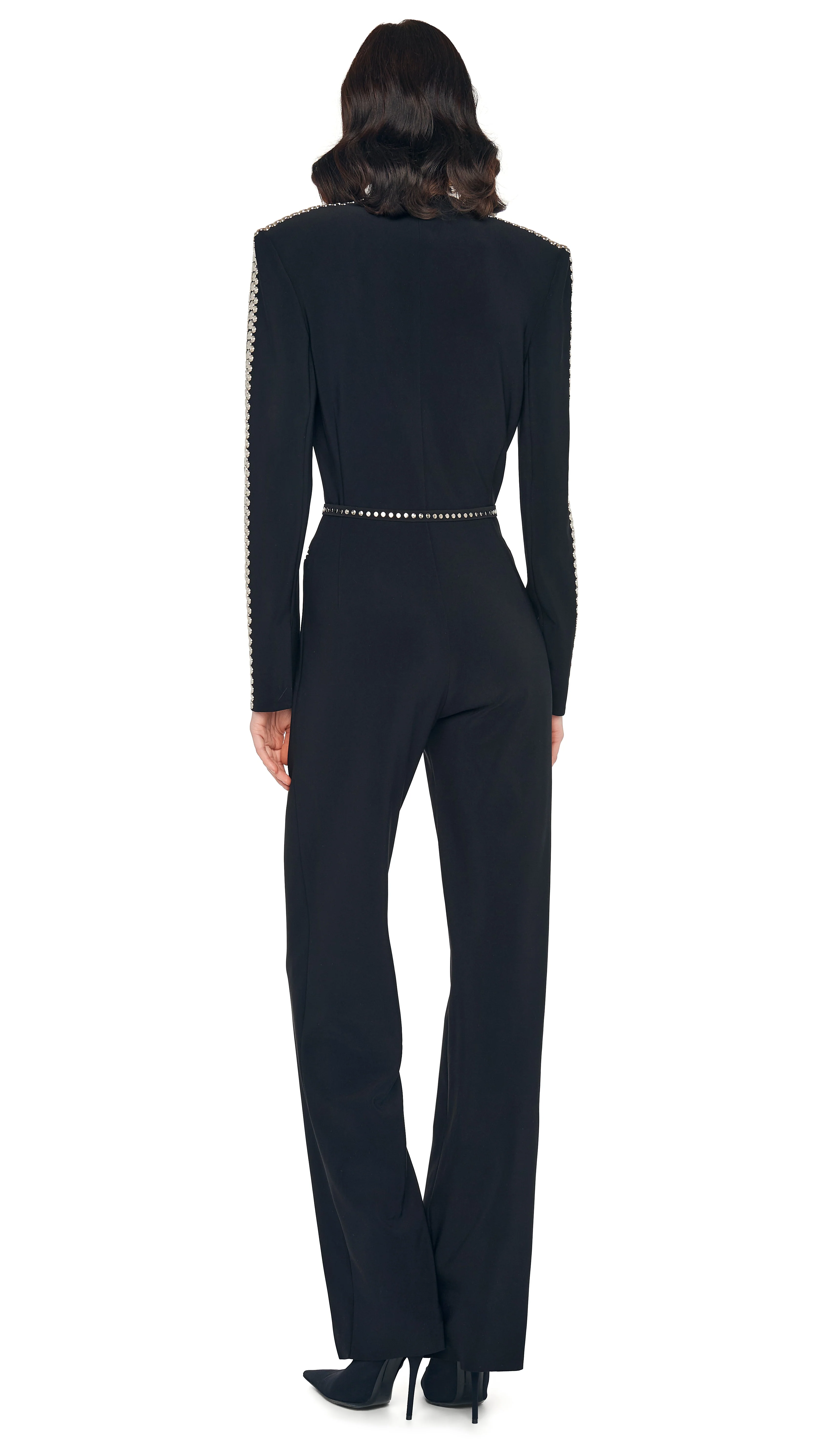 STUD ZIP FRONT STRAIGHT LEG JUMPSUIT - Image 4