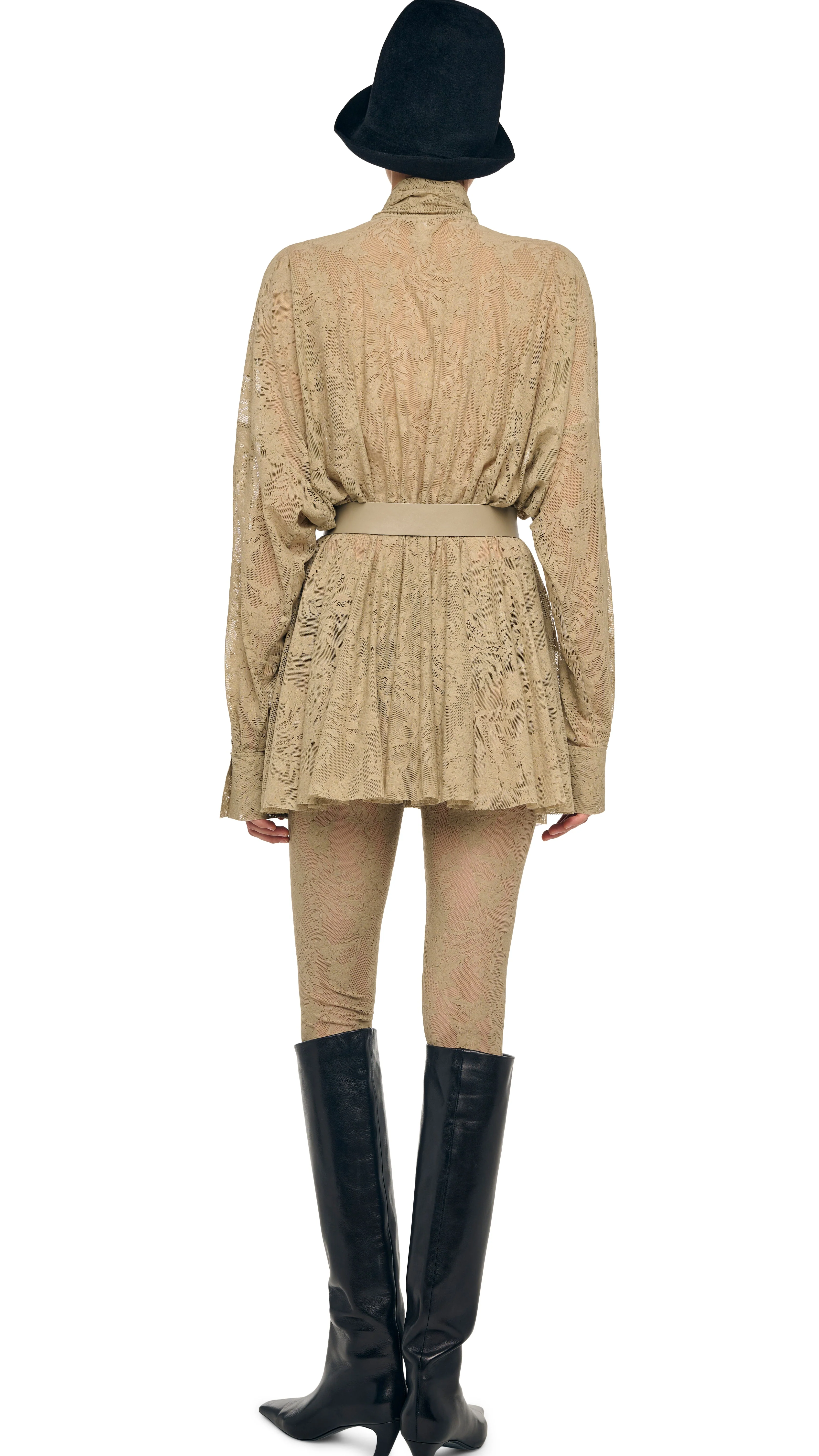 SUPER OS BF NK SHIRT FLARED MINI DRESS W/ BOW - Image 3