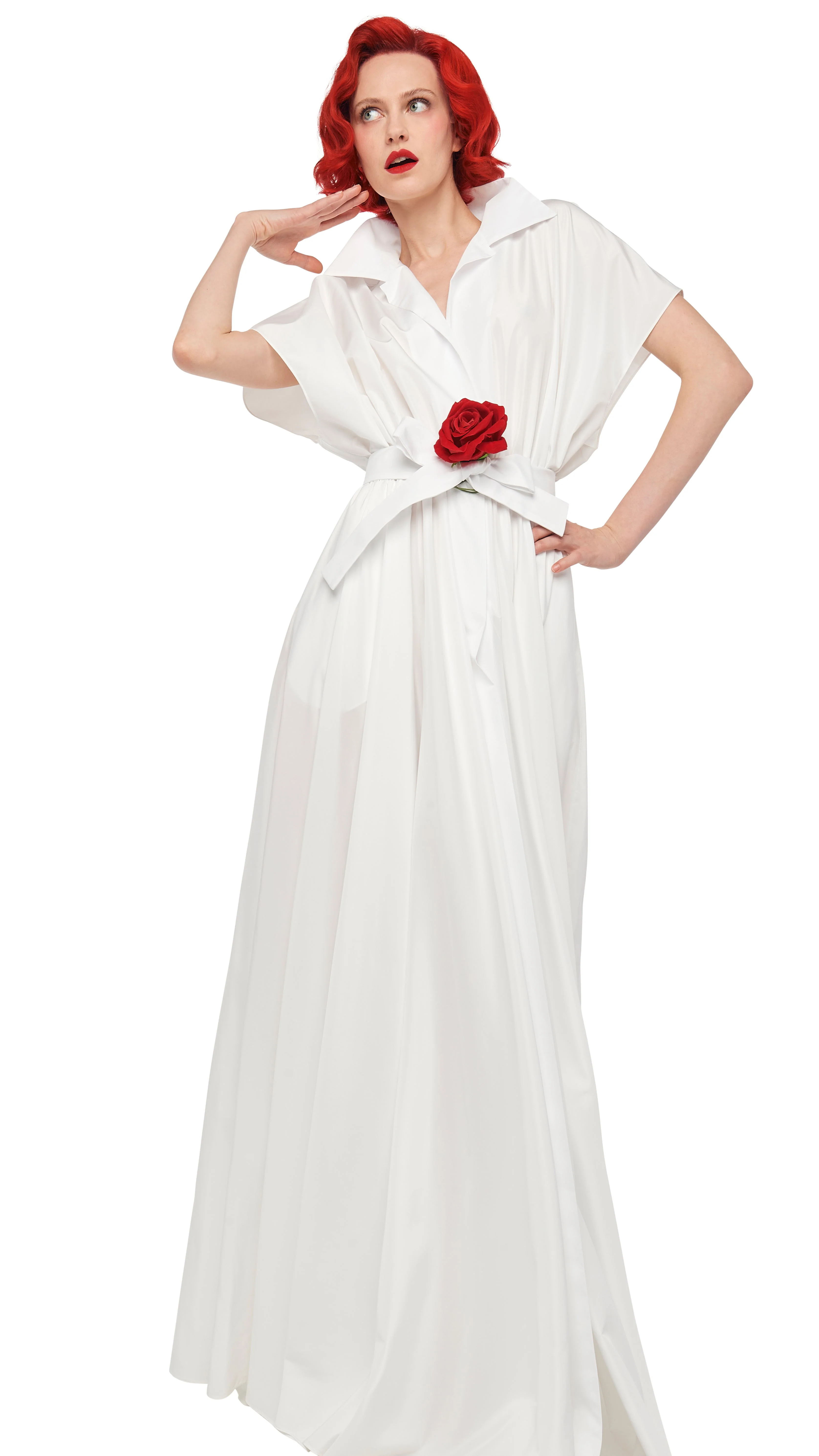 SUPER OS SLEEVELESS BF NK SHIRT FLARED GOWN - Image 4
