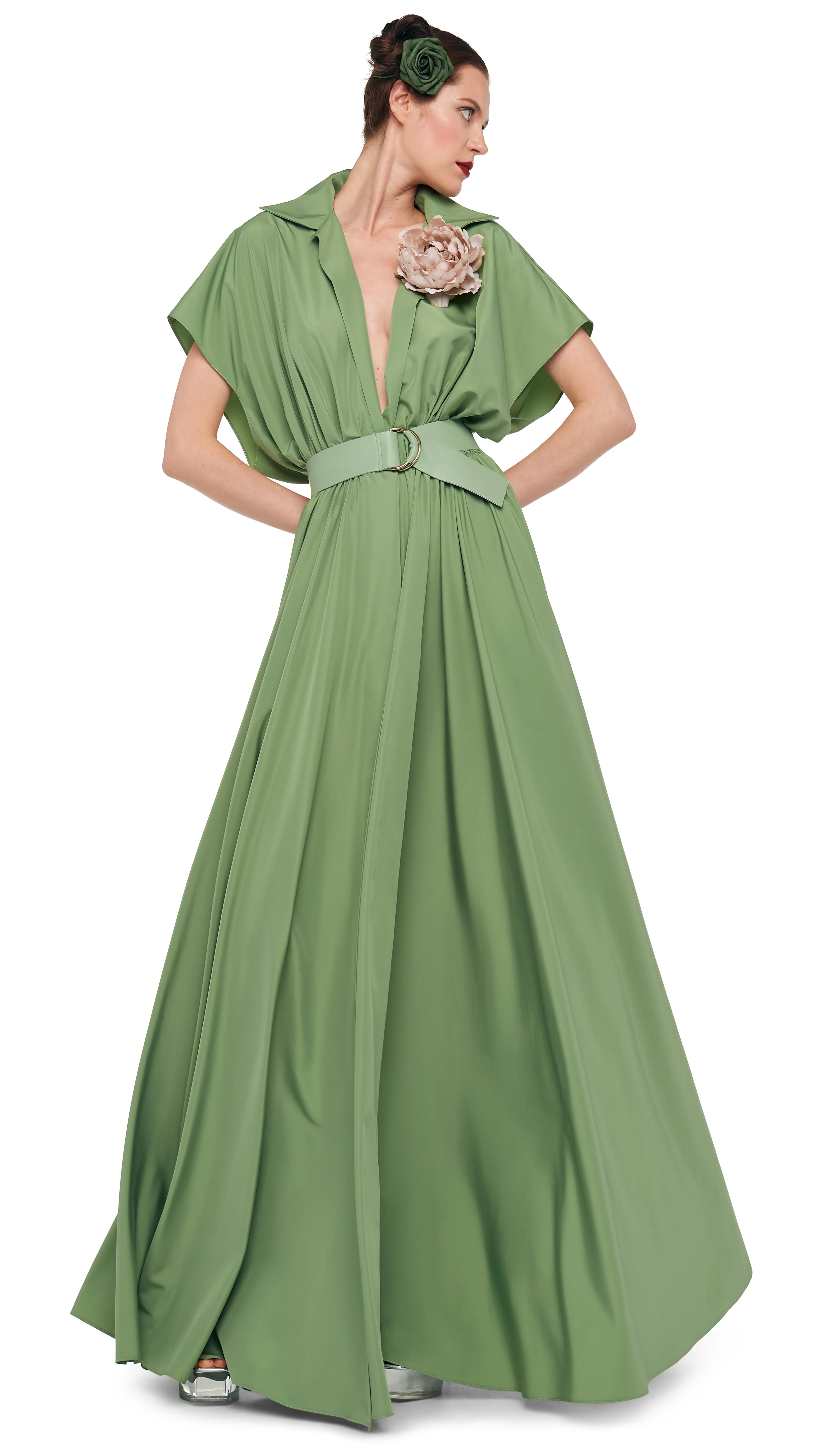 SUPER OS SLEEVELESS BF NK SHIRT FLARED GOWN - Image 5