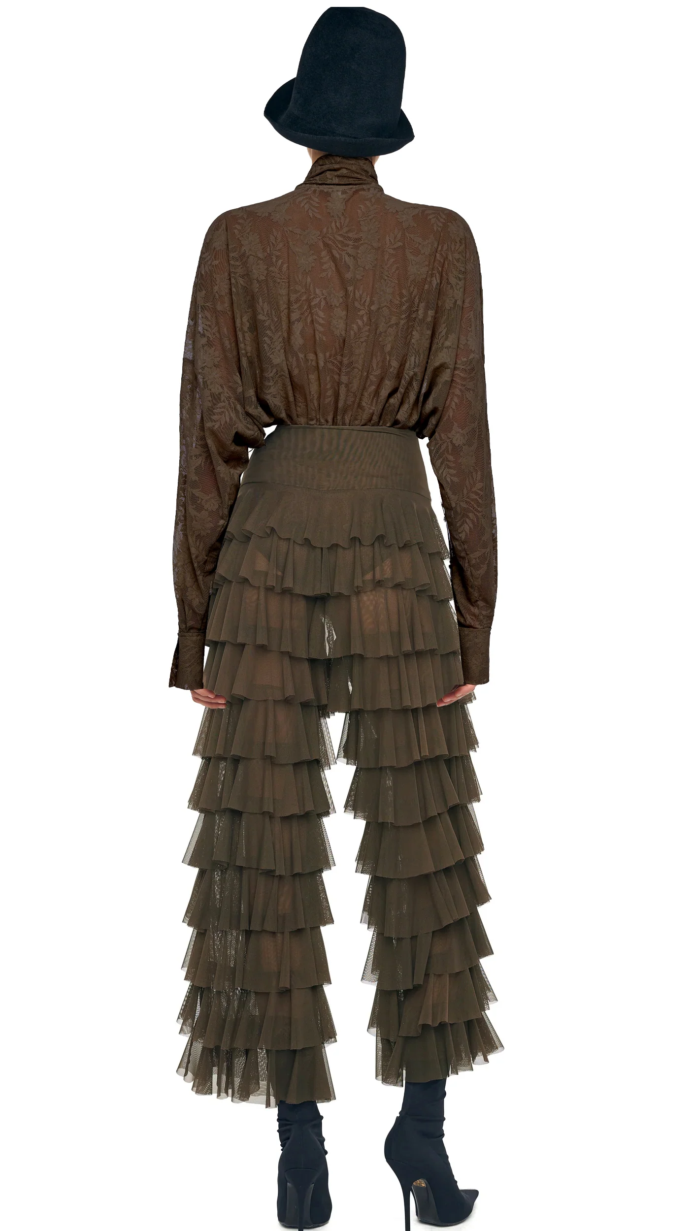 SUPER OVERSIZED BF NK SHIRT BODYSUIT W/ BOW - Image 2