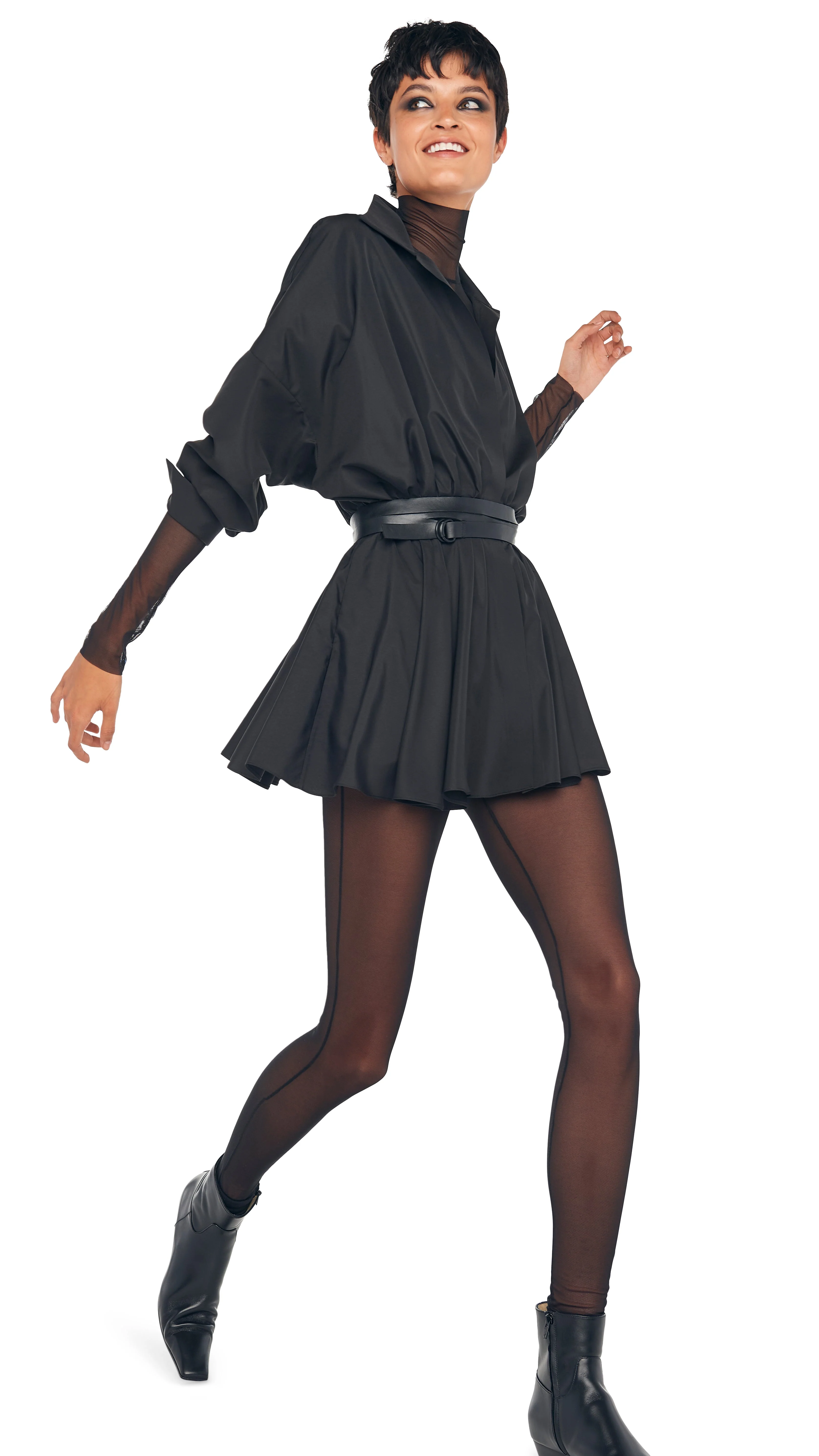 SUPER OS BF NK SHIRT FLARED MINI DRESS - Image 11