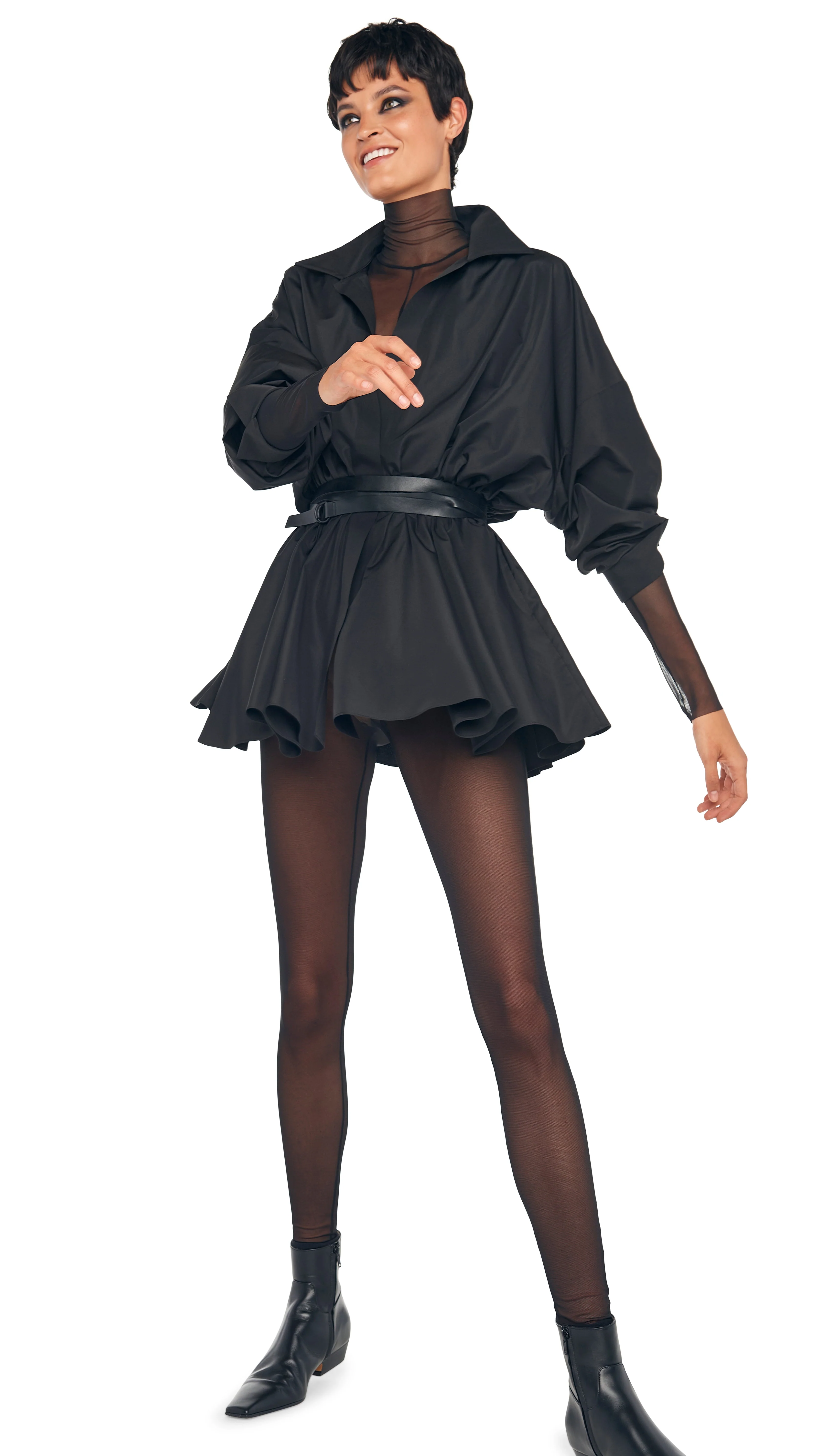 SUPER OS BF NK SHIRT FLARED MINI DRESS - Image 12