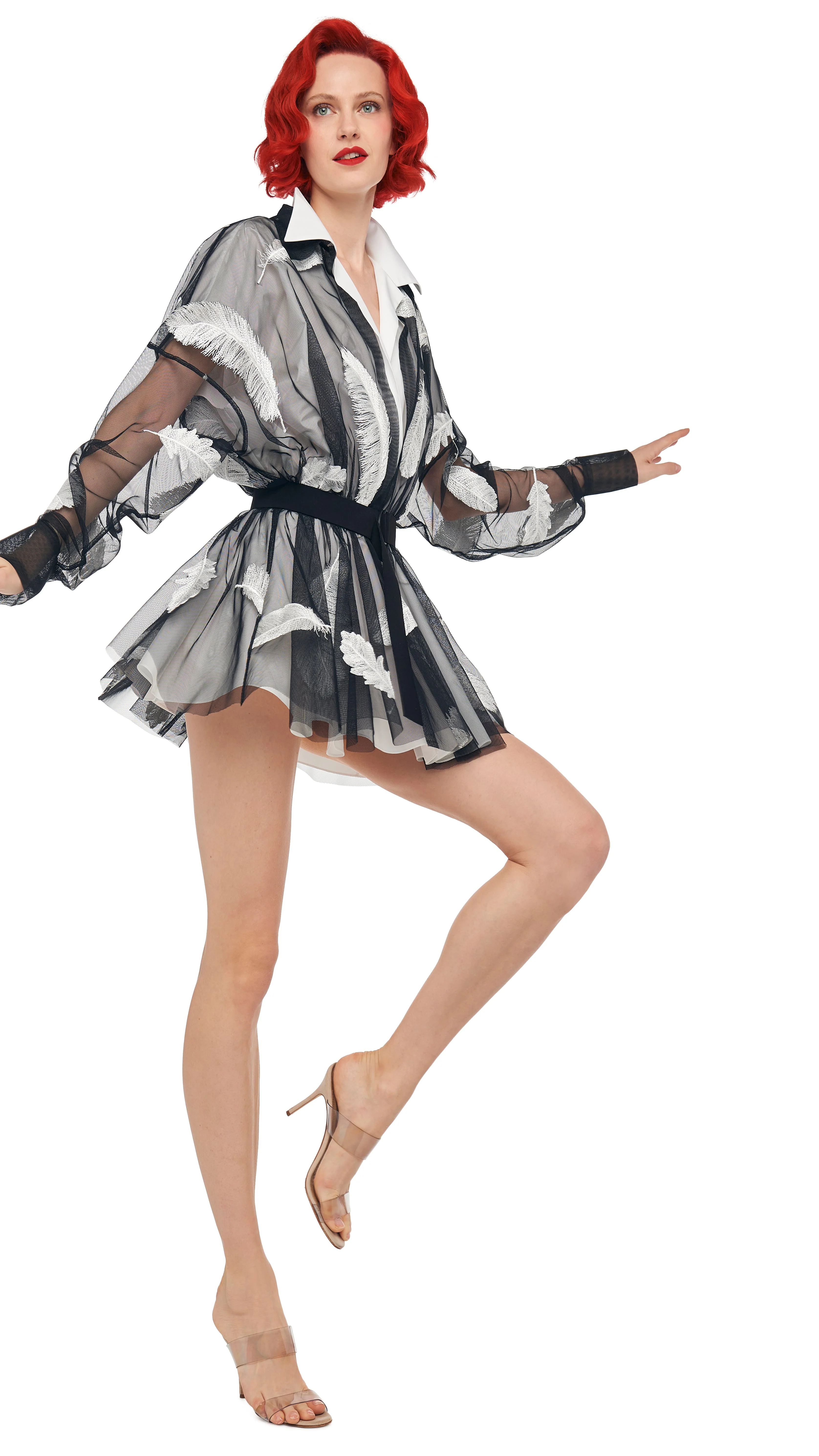 SUPER OS BF NK SHIRT FLARED MINI DRESS - Image 5