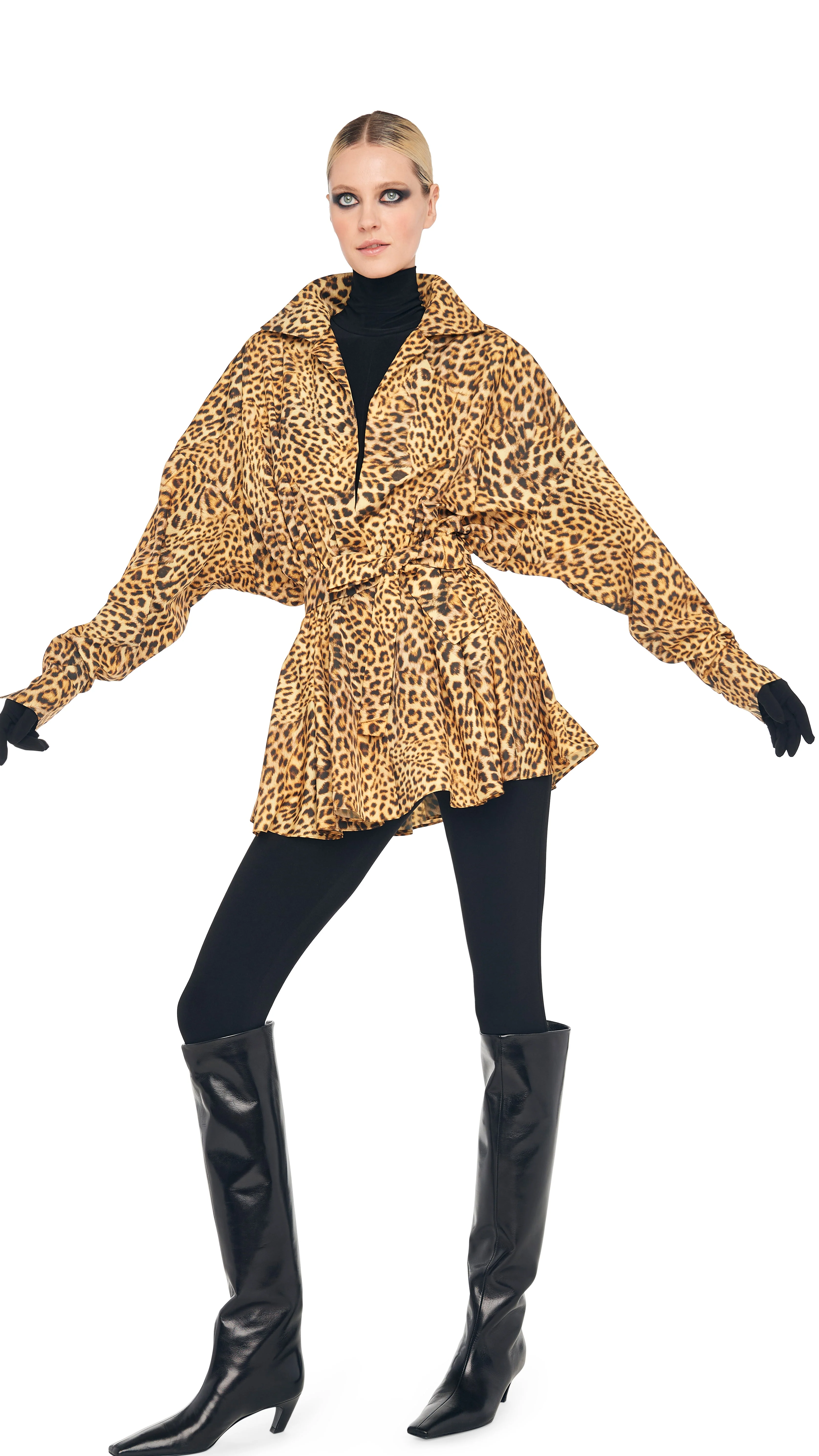 SUPER OS BF NK SHIRT FLARED MINI DRESS - Image 6