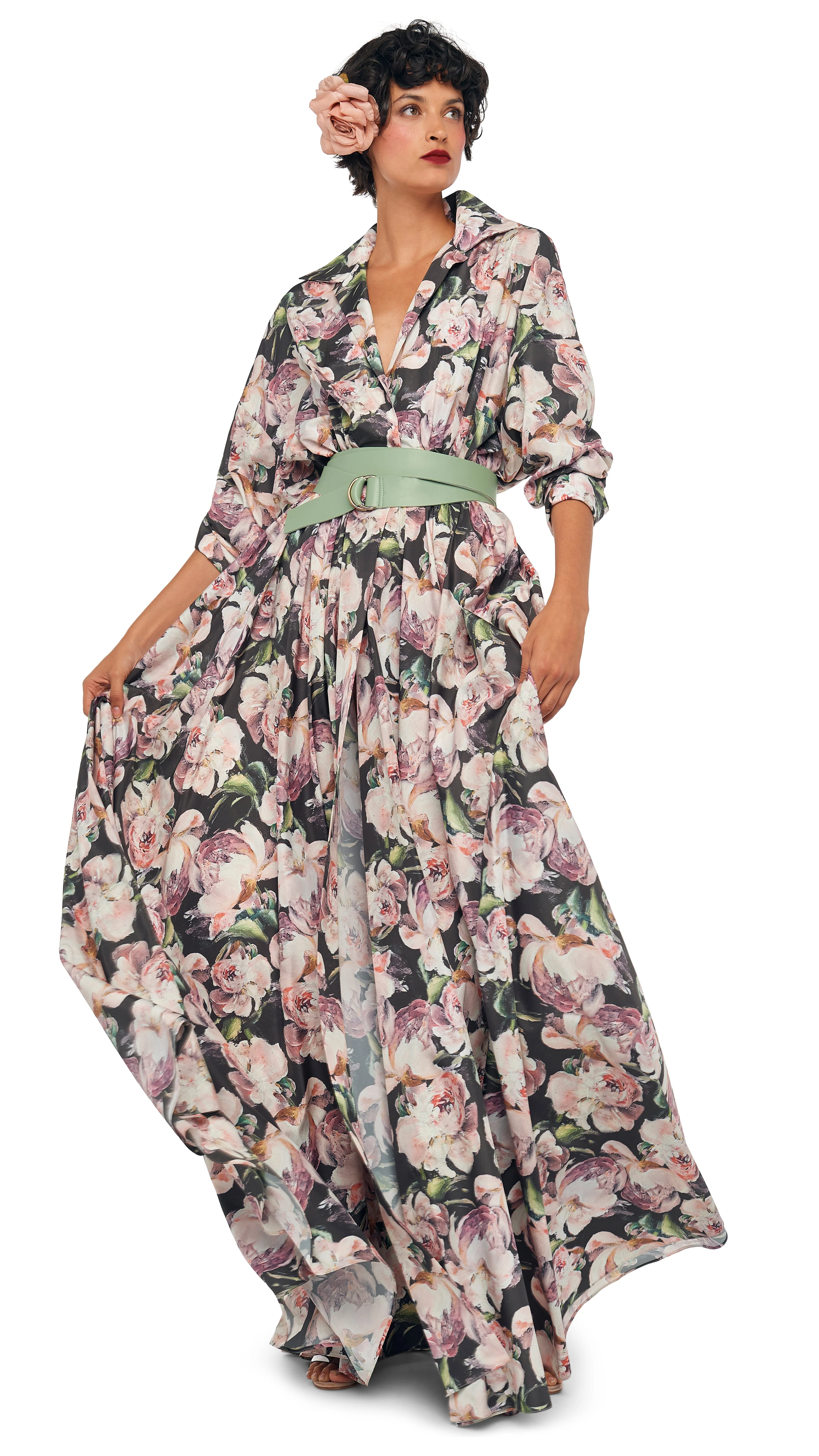 SUPER OS BF NK SHIRT FLARED GOWN - Image 5