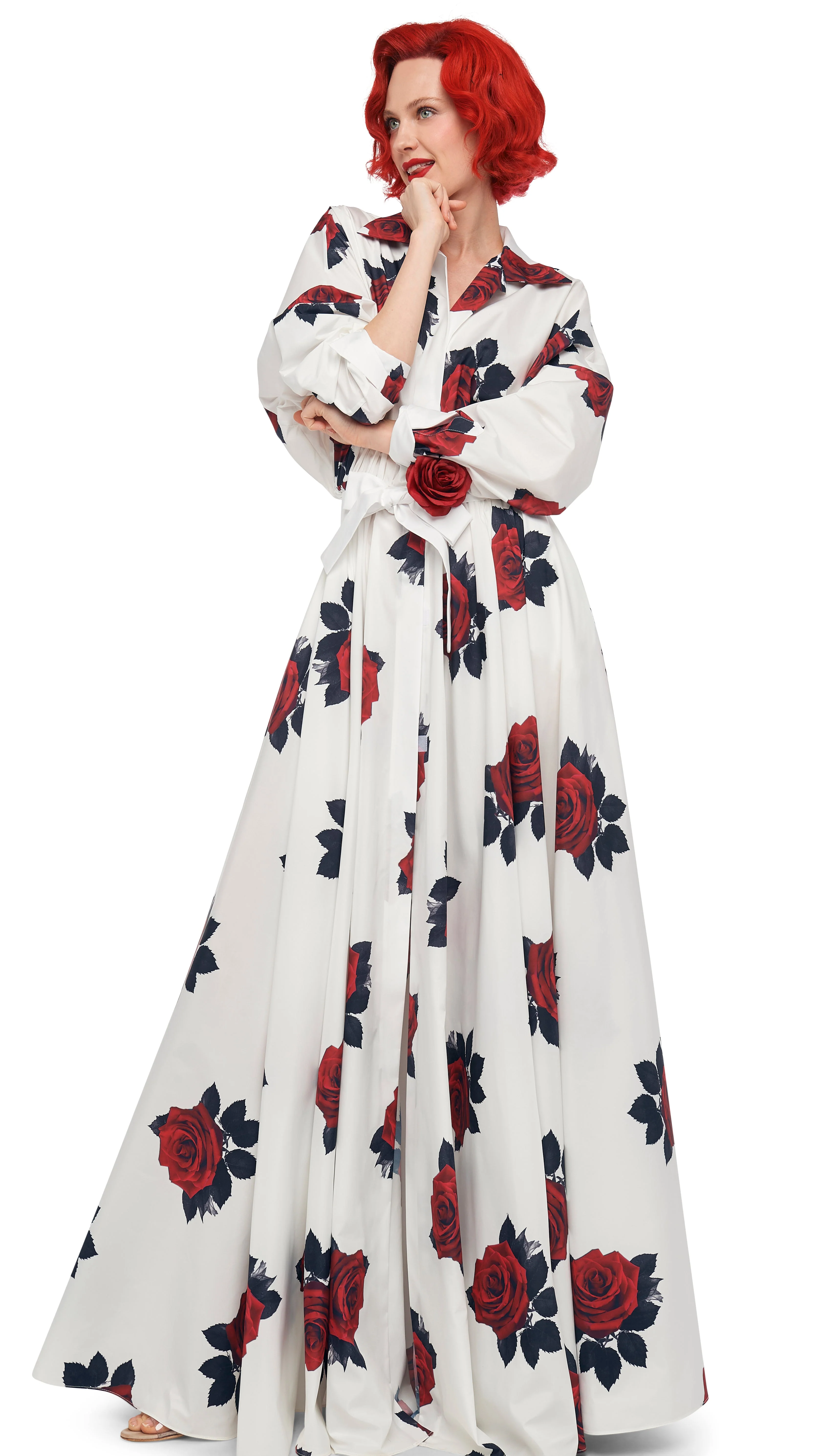 SUPER OS BF NK SHIRT FLARED GOWN - Image 9