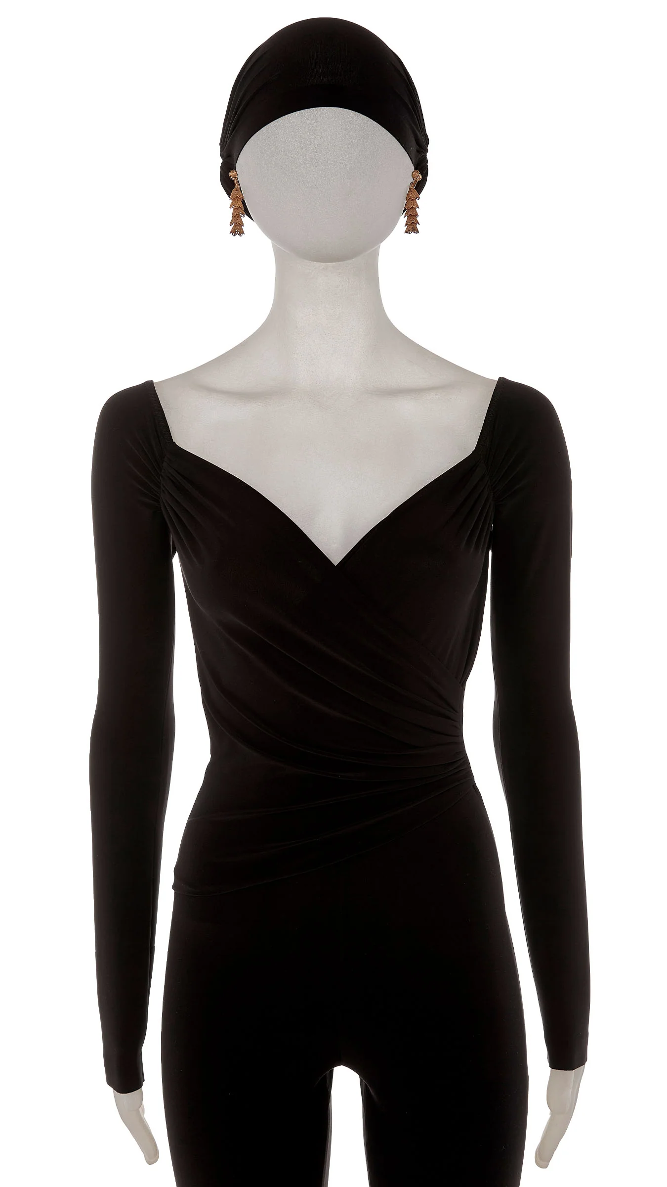 BRASS TIERED DROP FILIGREE EARRINGS - Image 4