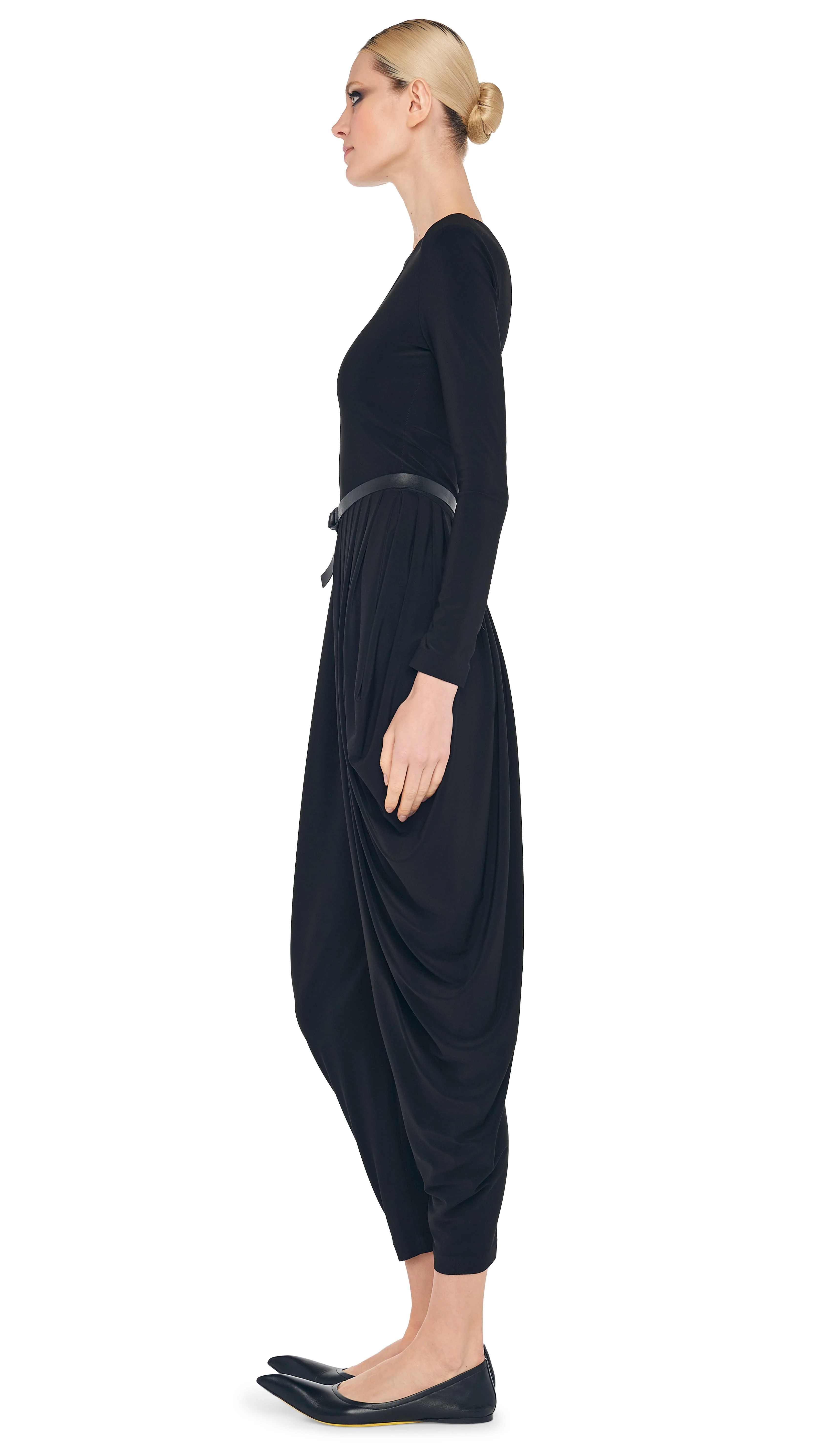 WATERFALL JUMPSUIT W/ MESH INSERT - Image 2